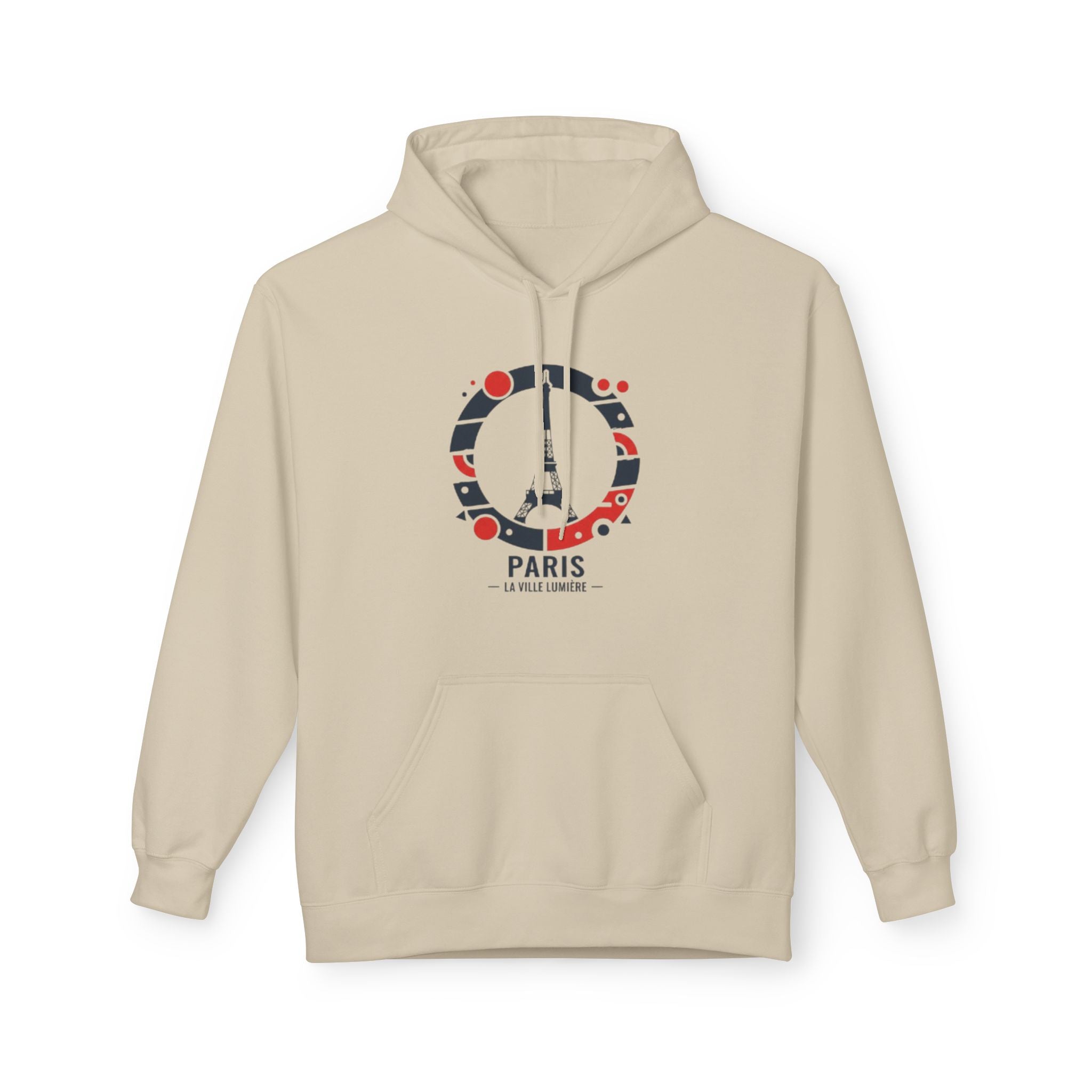 Paris Eiffel Circle Hoodie — La Ville Lumière Travel Sweatshirt