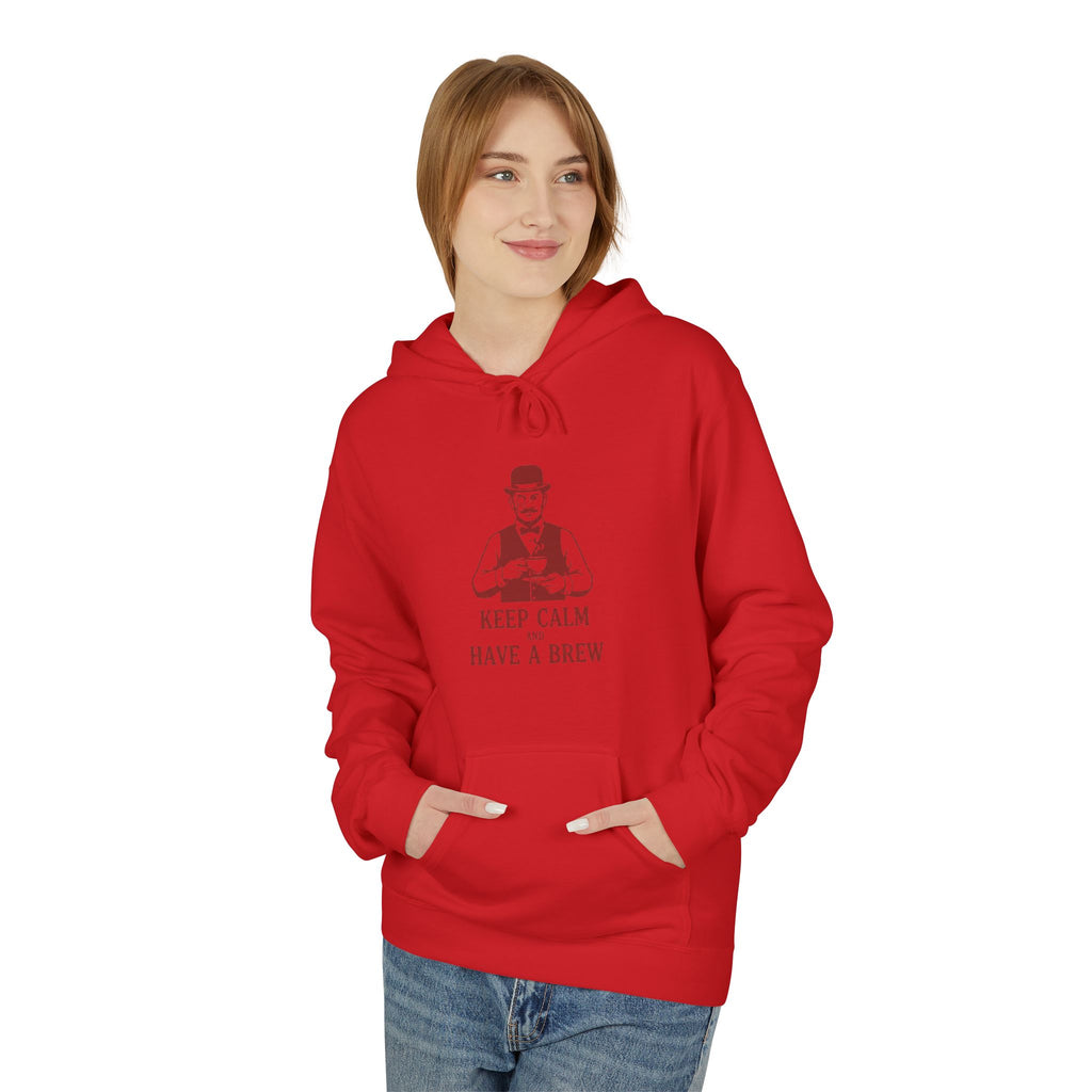 Coffee Lover Hoodie — "Keep Calm Have a Brew" Vintage Barista Sweatshirt