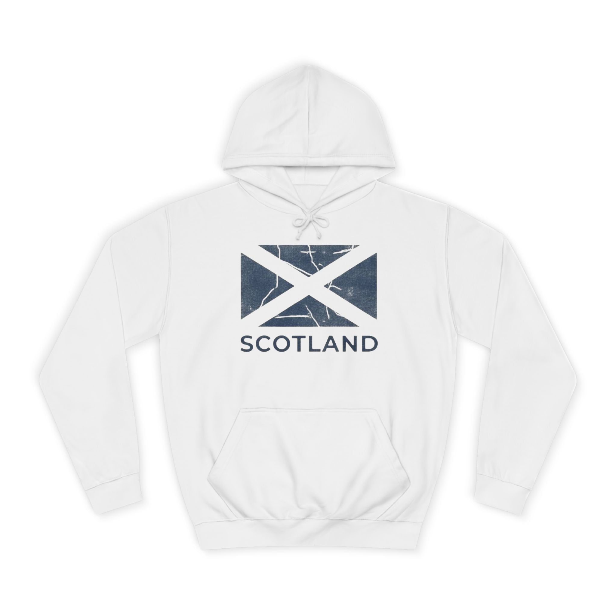 Scotland Saltire Hoodie – Distressed Flag College Pullover