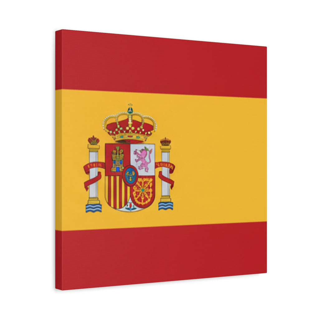 Spanish Flag Matte Canvas Print — Stretched Wall Art (1.25")