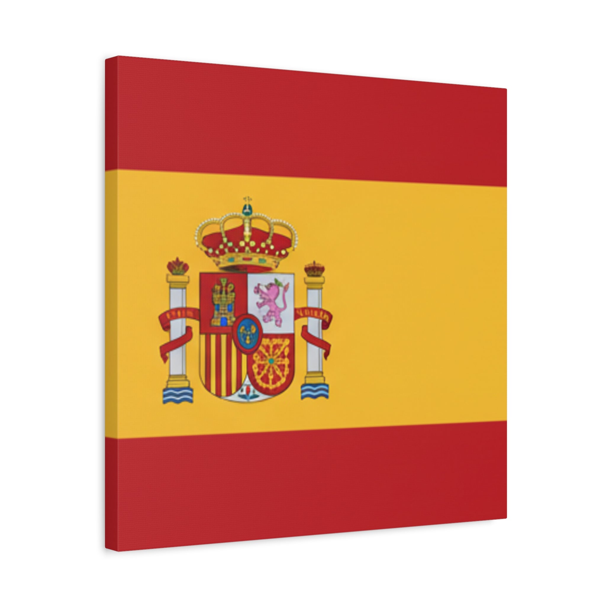 Spanish Flag Matte Canvas Print — Stretched Wall Art (1.25")