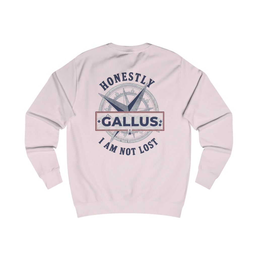 Gallus Compass Sweatshirt — "Honestly I Am Not Lost" Crewneck