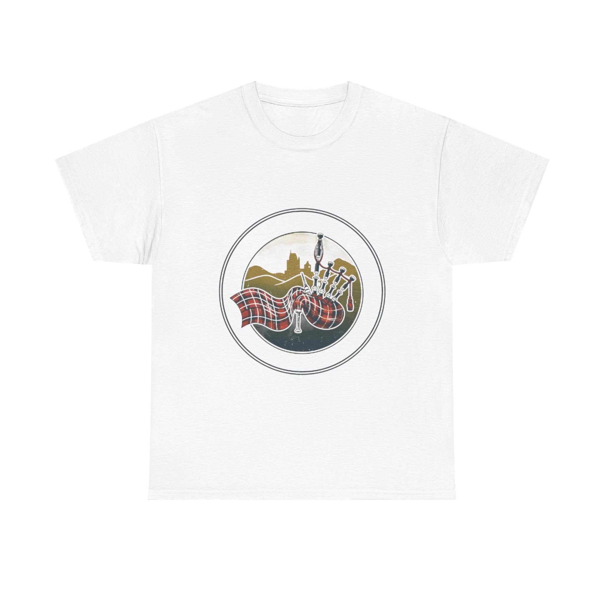 Retro Scottish Tartan & Highland Pipe Band Tee