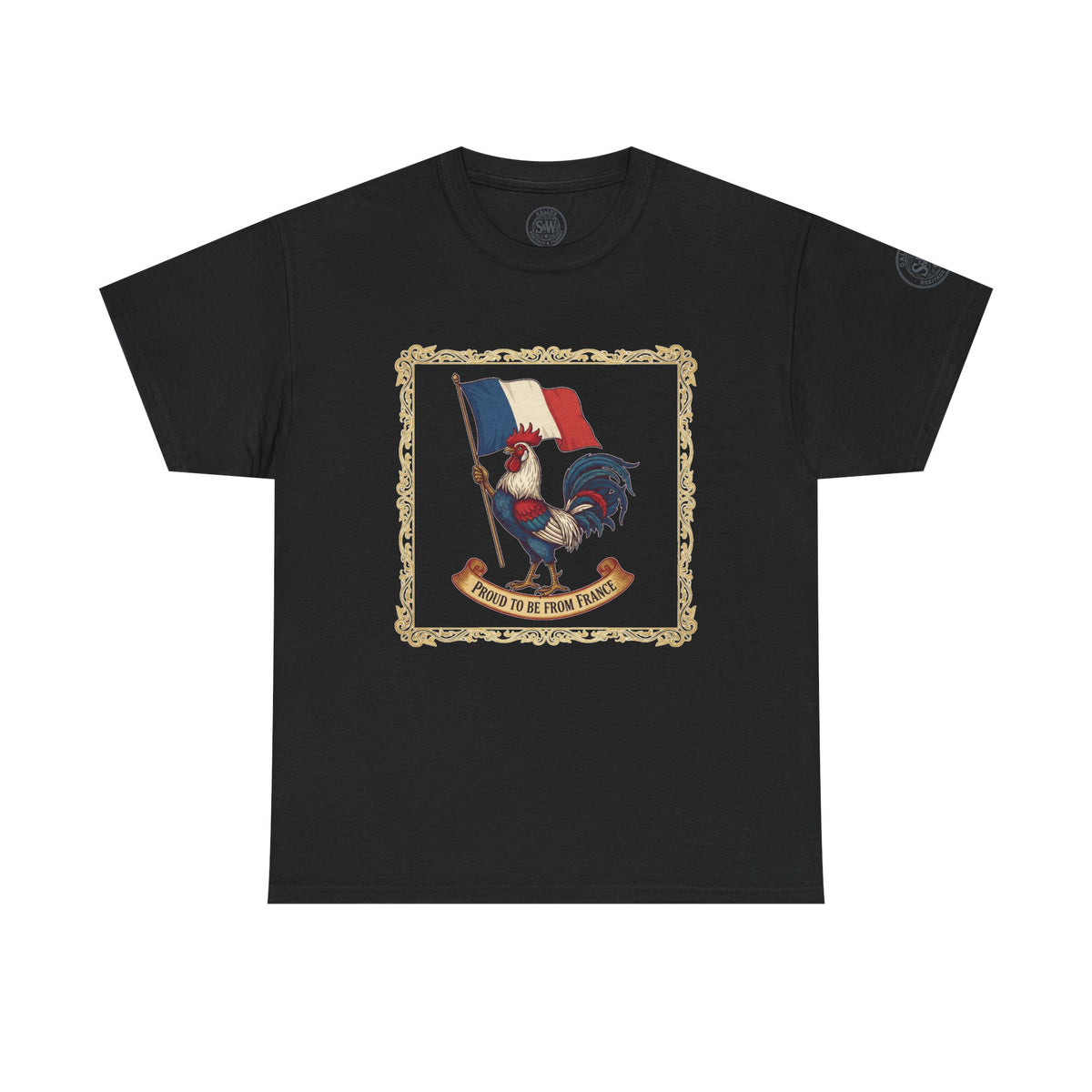Proud to Be From France T-Shirt — Rooster & Tricolour Crest Tee — product image 2