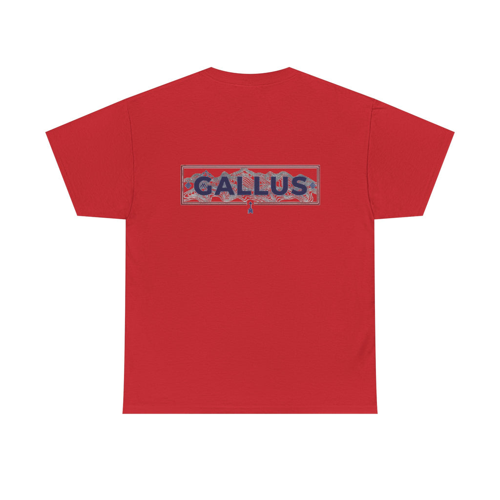 Gallus Logo T-Shirt — Minimal Retro Chest & Back Graphic Tee