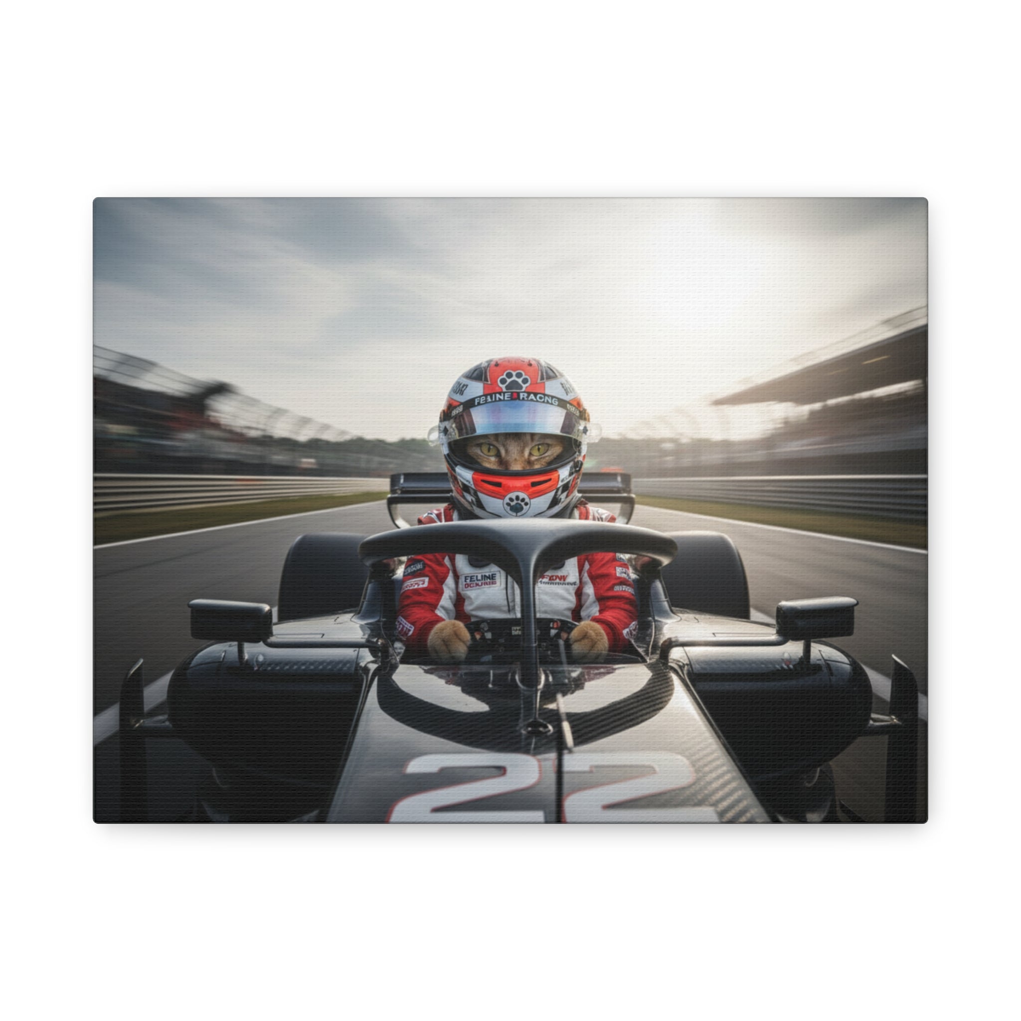 Race Car Driver Canvas Print — Formula Motorsport Wall Art