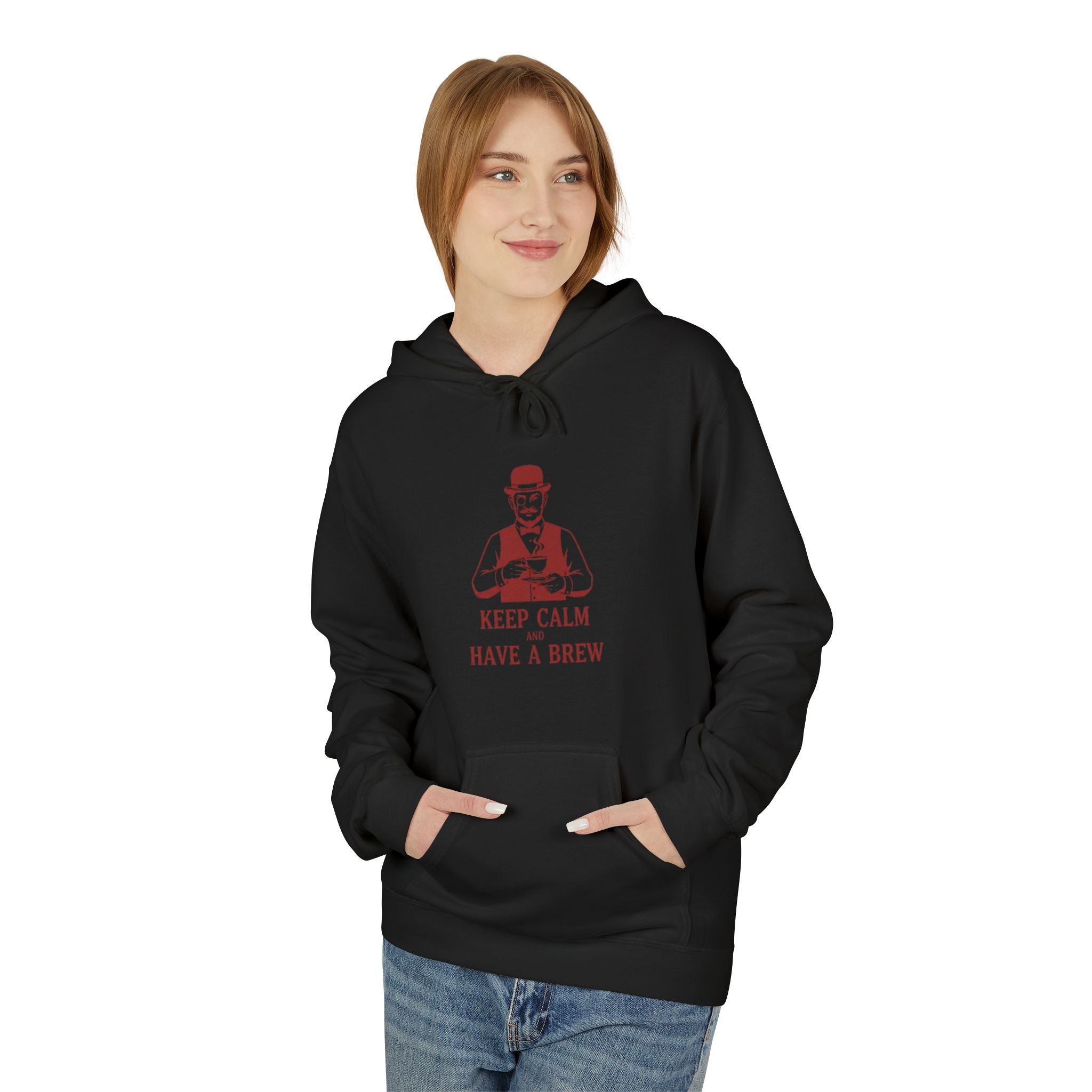 Coffee Lover Hoodie — "Keep Calm Have a Brew" Vintage Barista Sweatshirt