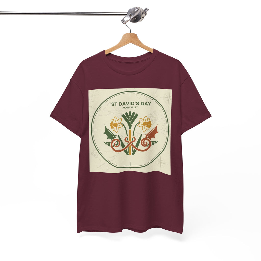 St. David's Day Floral Tee — Welsh Daffodil & Leek Celebration Shirt