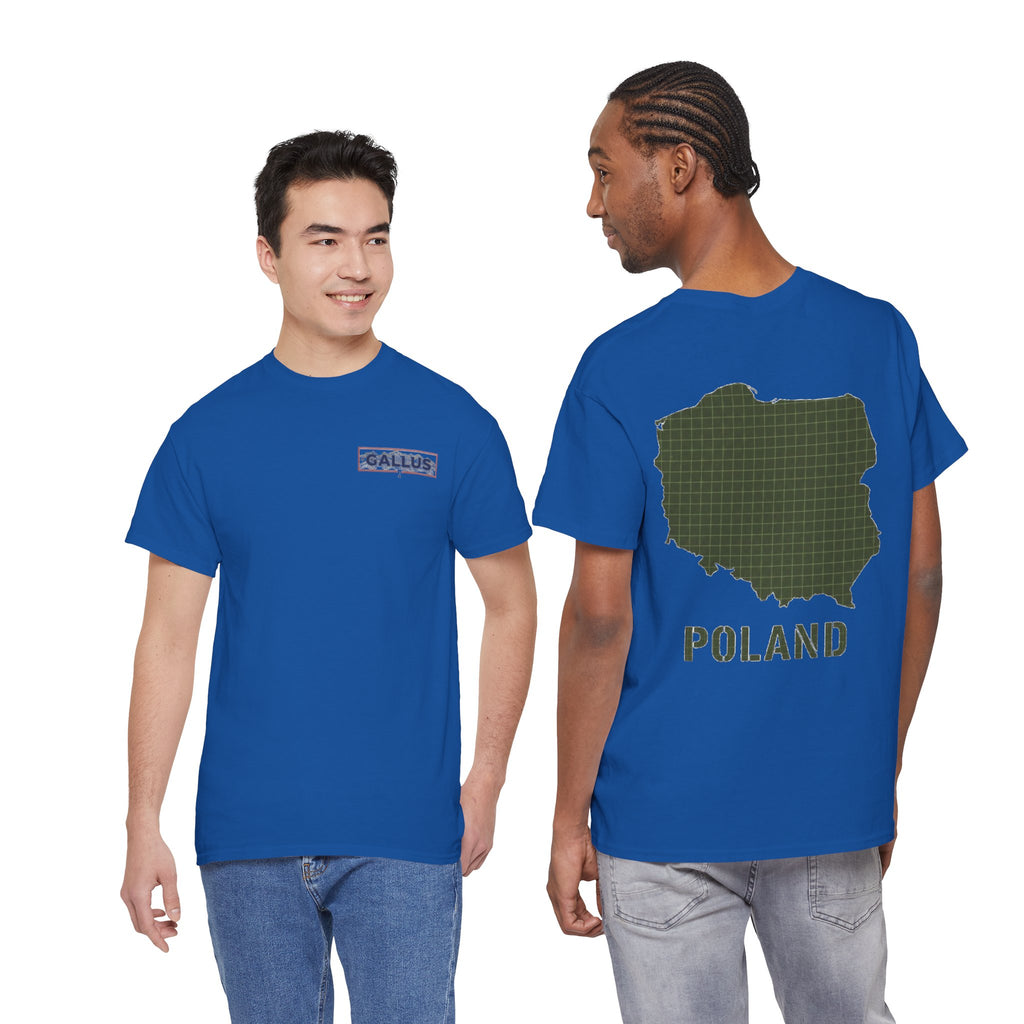 Poland Map Tee — Military Grid Map Graphic T-Shirt