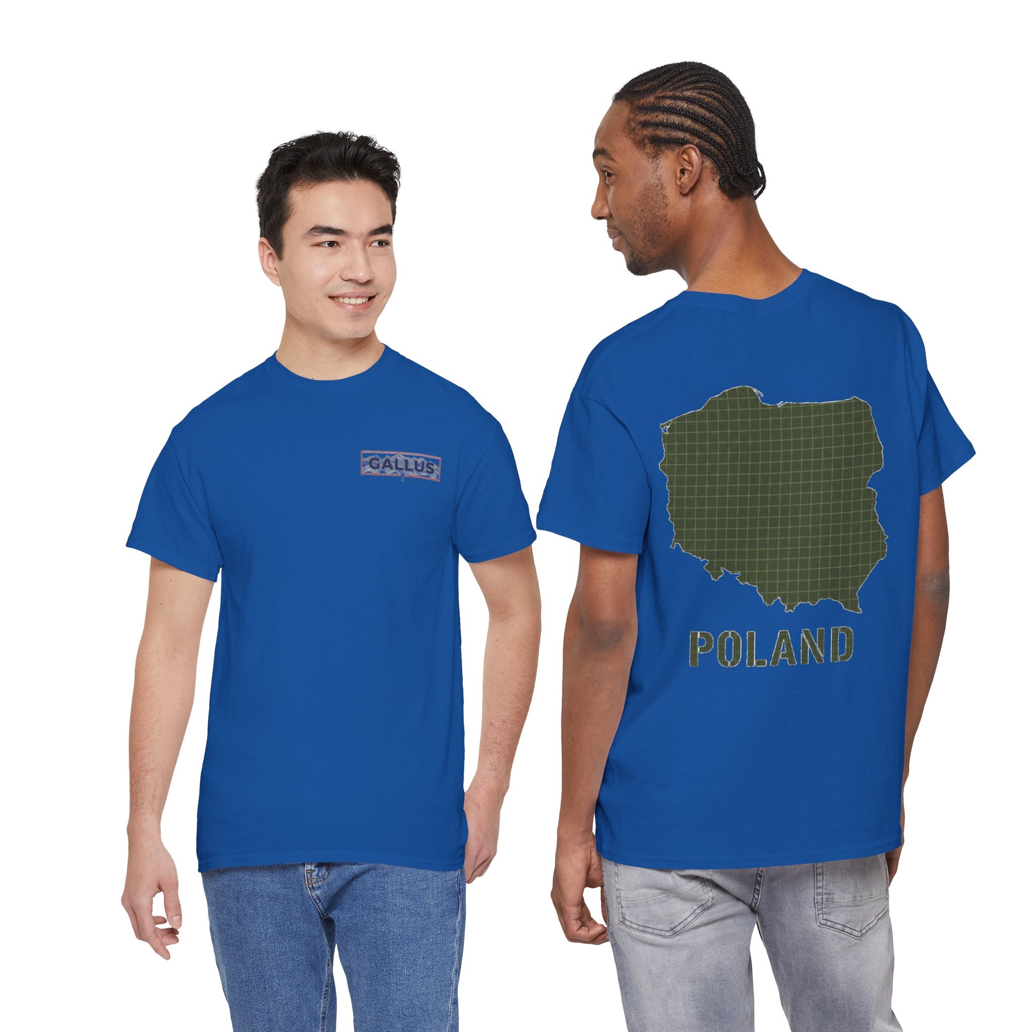 Poland Map Tee — Military Grid Map Graphic T-Shirt