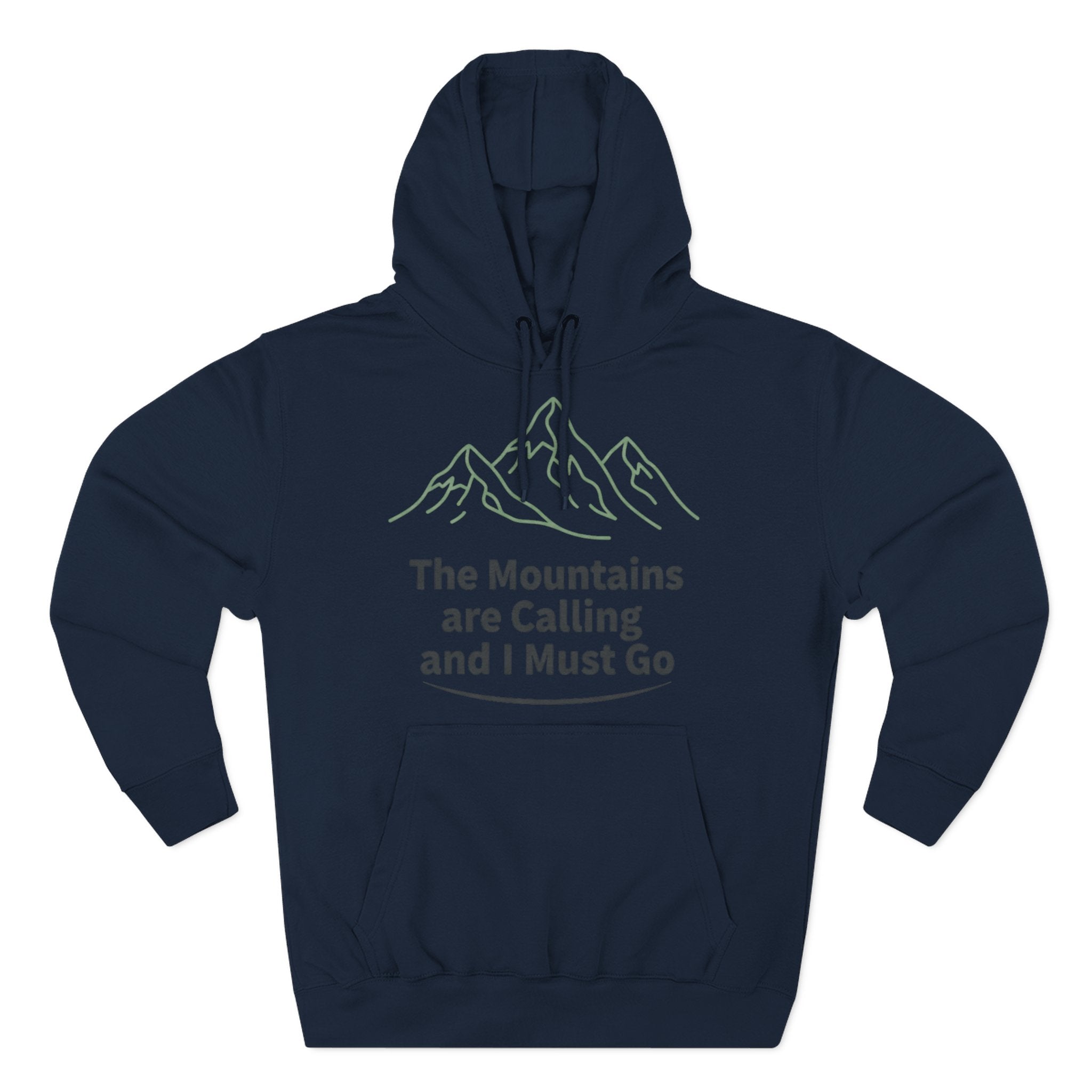 Retro Mountain Quote Hoodie — Vintage Hiking & Wild Camping Pullover