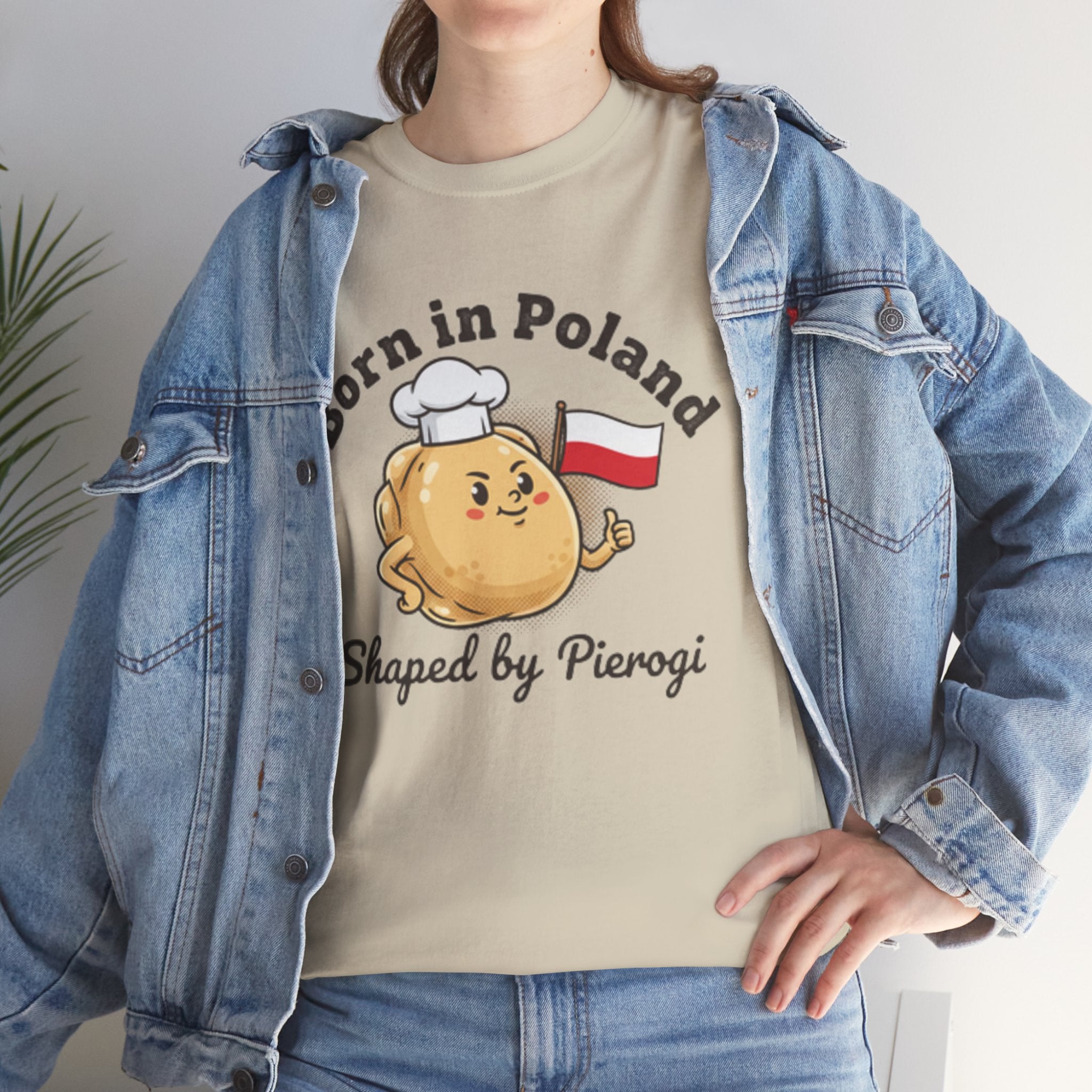 Born in Poland T-Shirt — "Shaped by Pierogi" Polish Pride Tee
