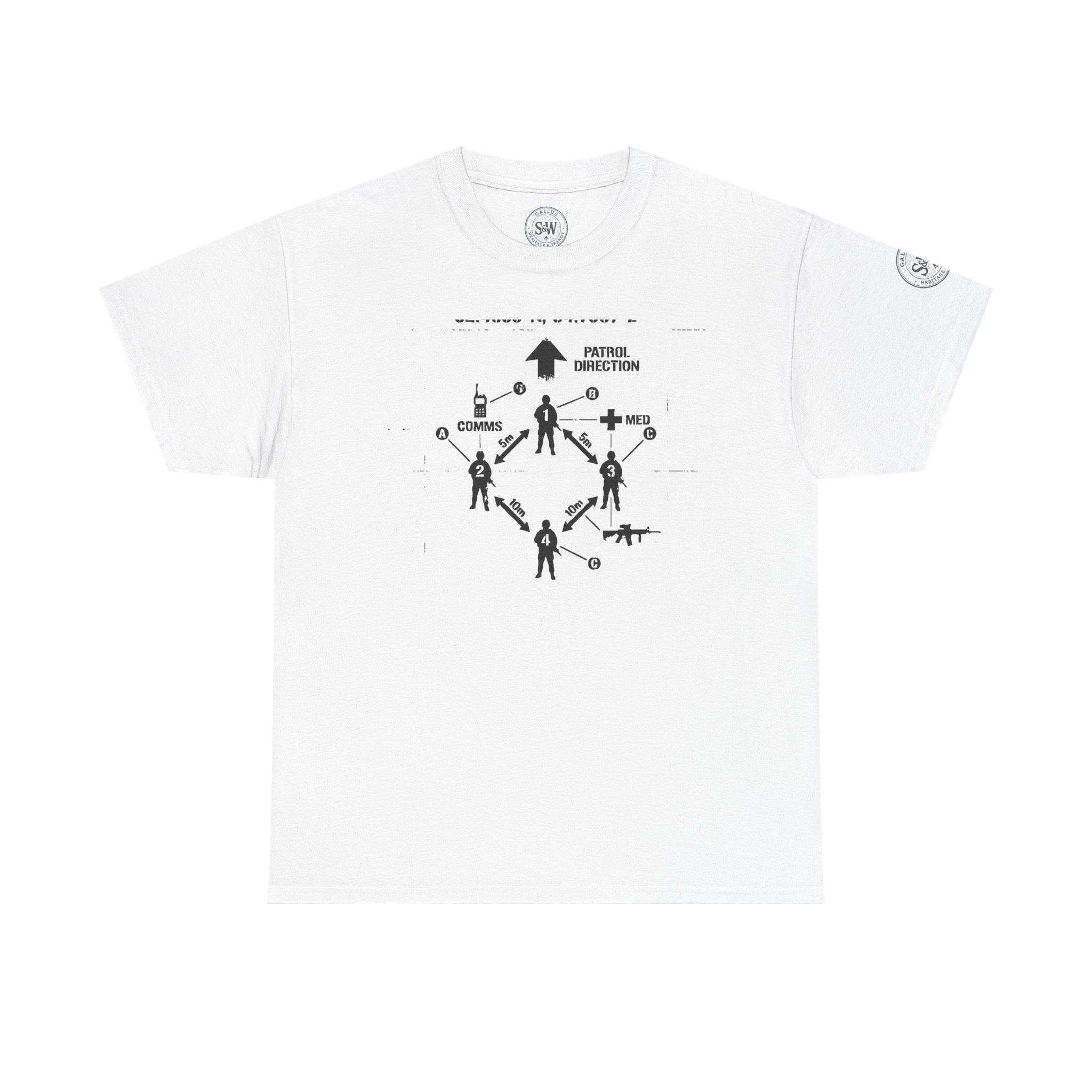 Tactics Diagram Tee — Direction & Gear Infantry Instruction Shirt
