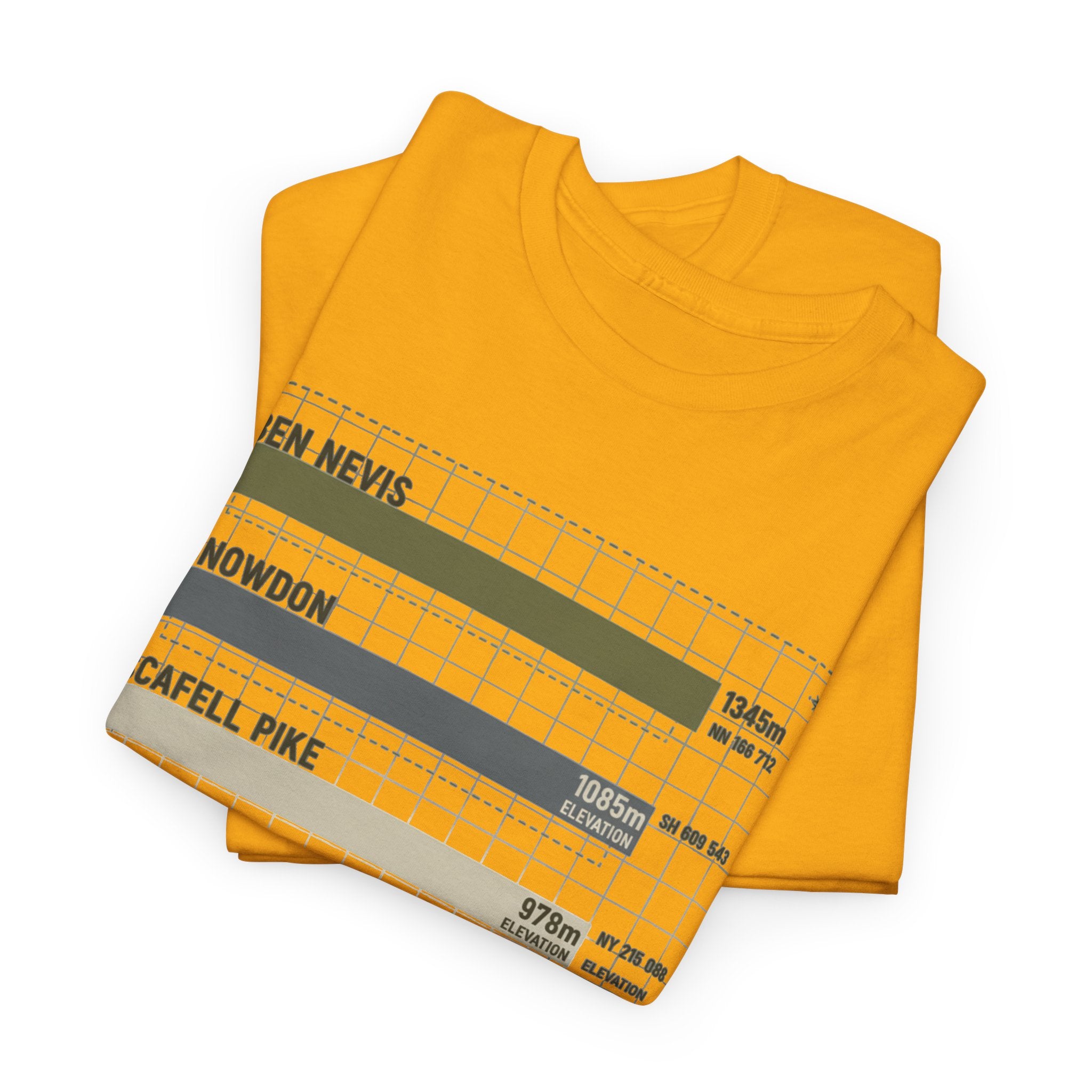 Three Peaks Challenge Graphic T-Shirt — Retro UK Mountain Hiking Tee