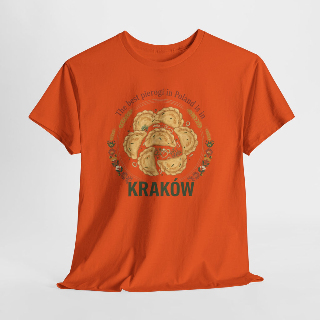 Kraków Pierogi Graphic Tee — "The best pierogi in Poland is in KRAKÓW" T-Shirt