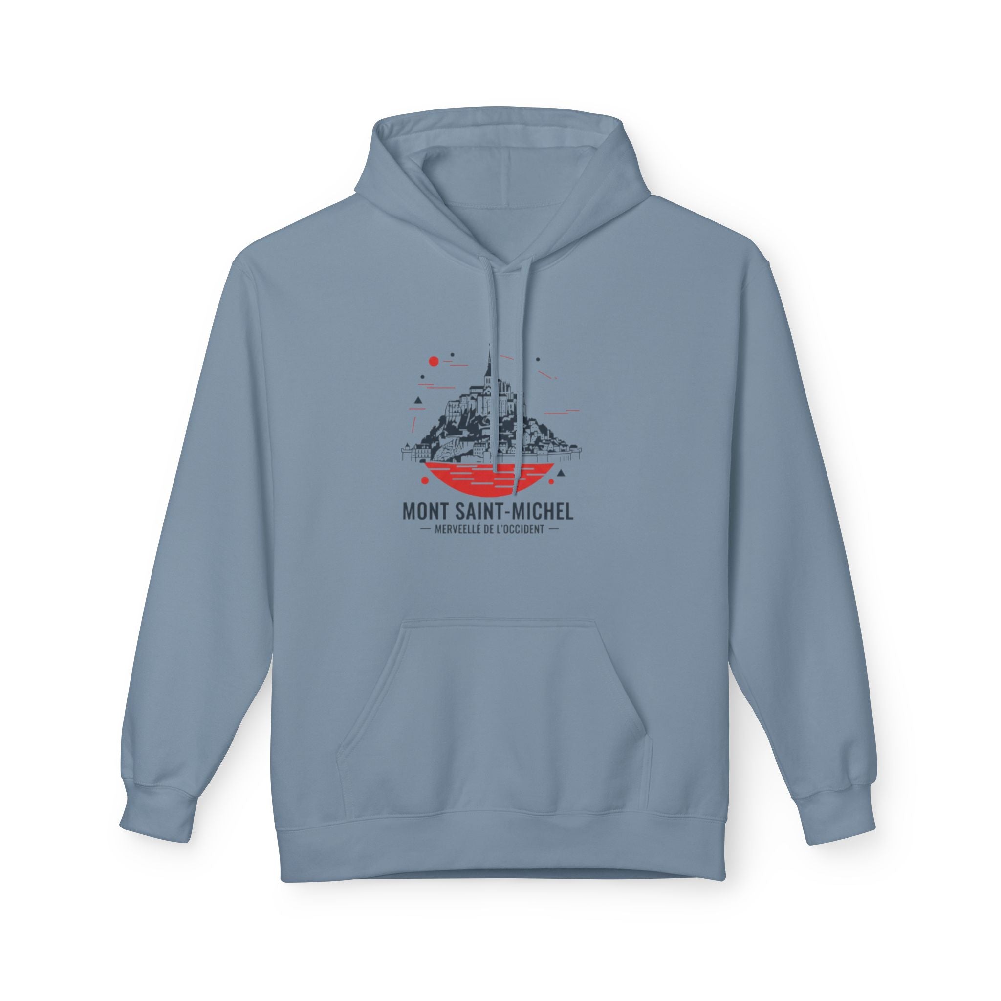 Mont Saint-Michel Graphic Hoodie — French Landmark Travel Sweatshirt