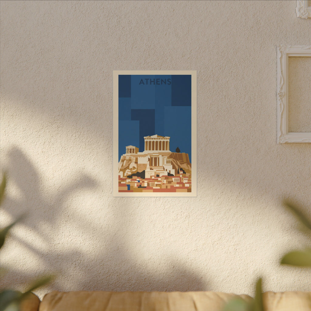 Acropolis Parthenon Matte Canvas Wall Art