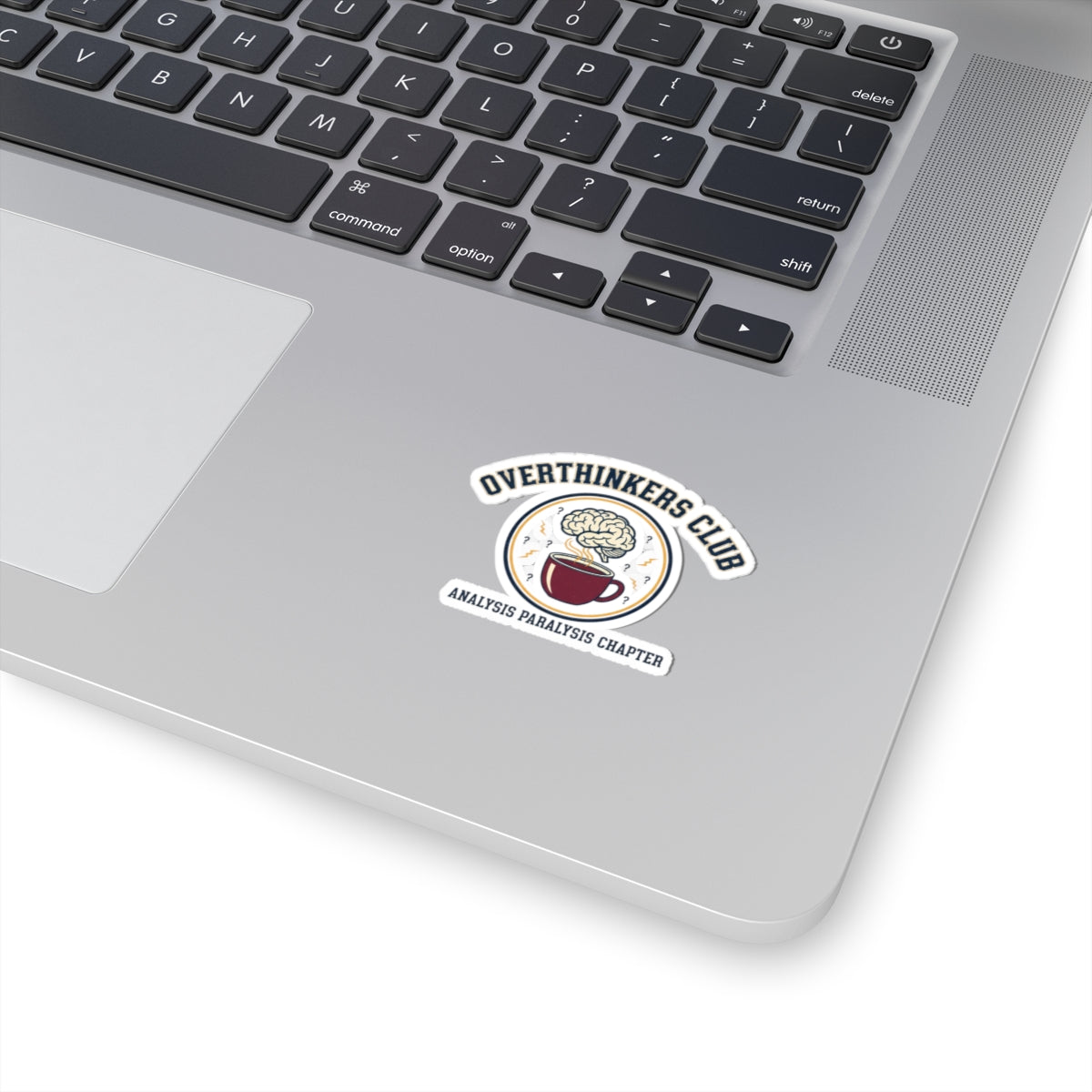 Overthinkers Club Sticker | Ironic Varsity Society, Collegiate Aesthetic Kiss-Cut