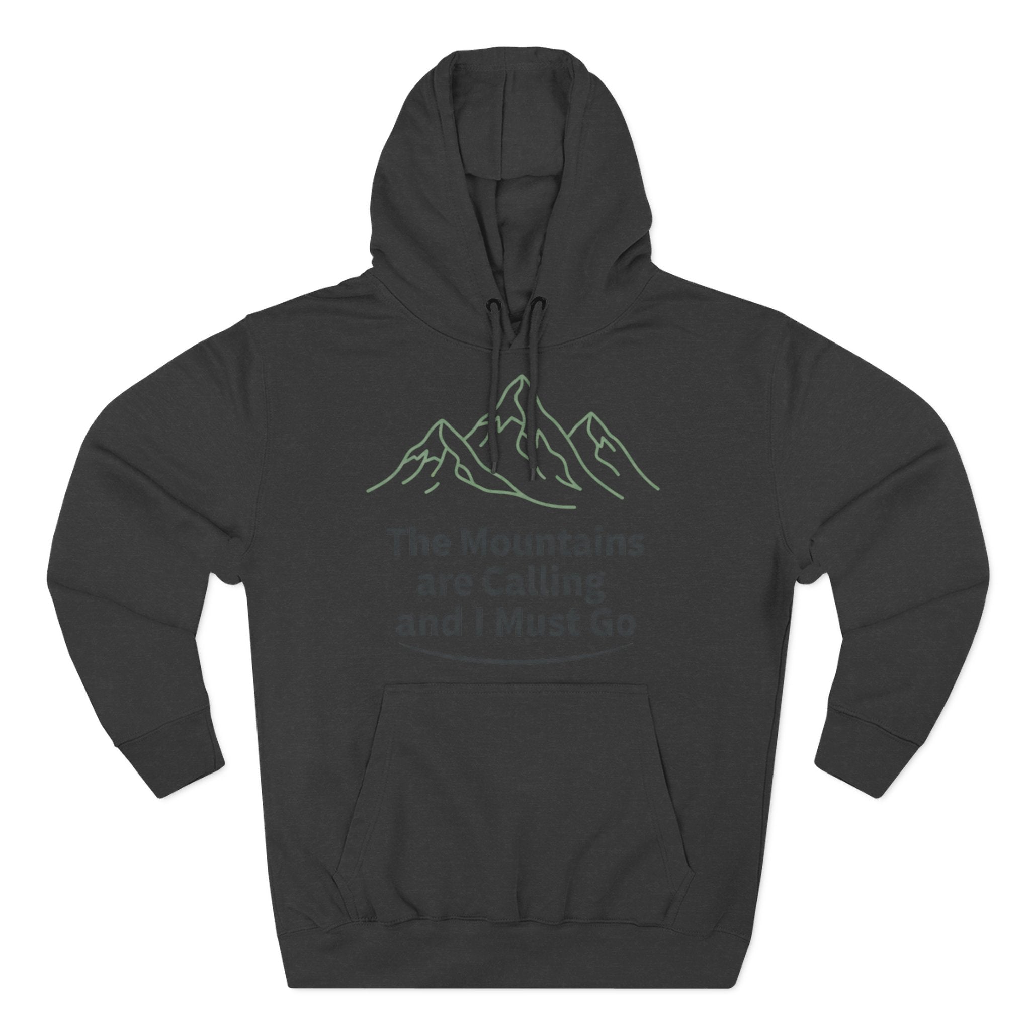 Retro Mountain Quote Hoodie — Vintage Hiking & Wild Camping Pullover