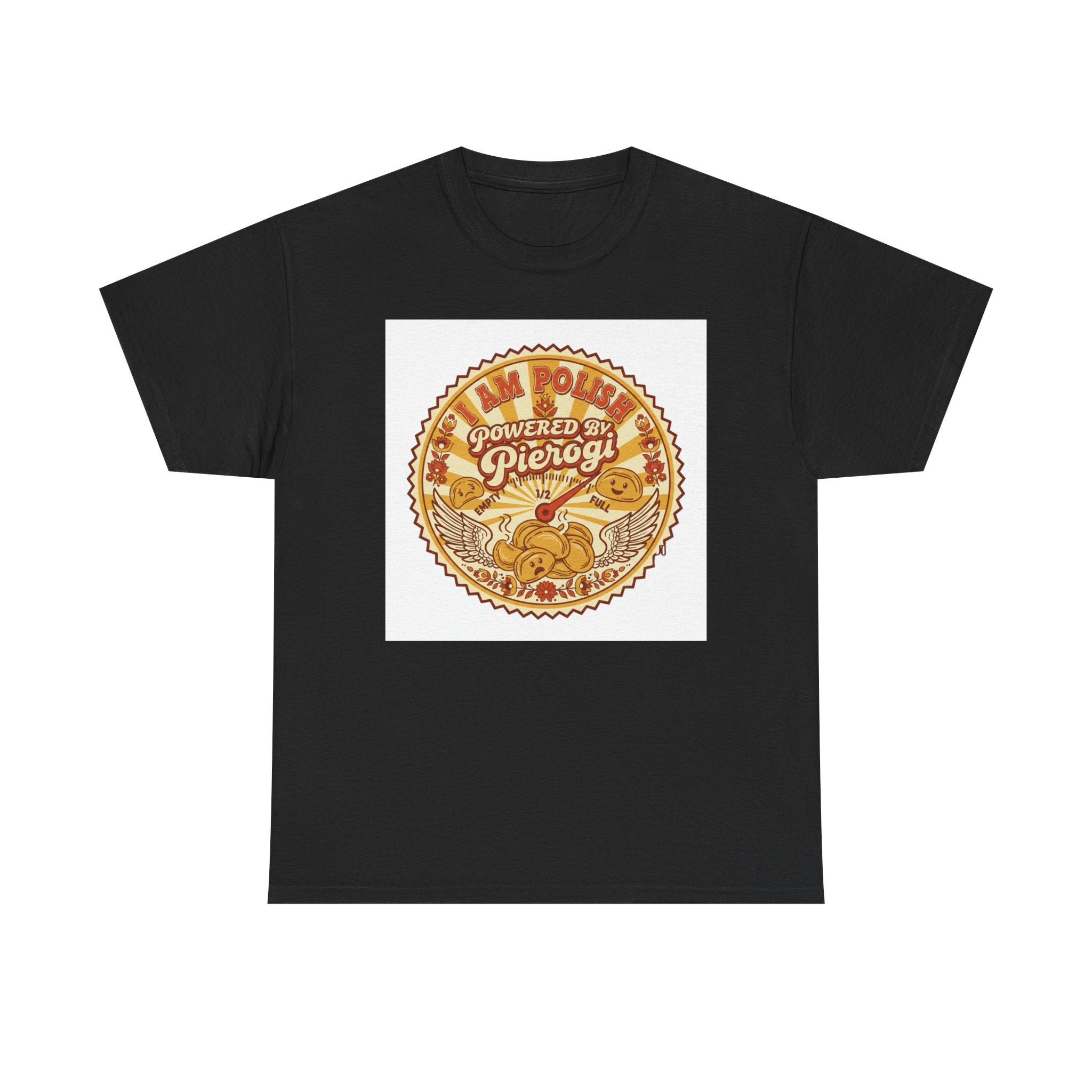 Pierogi Powered Tee — "All Power to Pierogi" Retro Food Lover T-Shirt