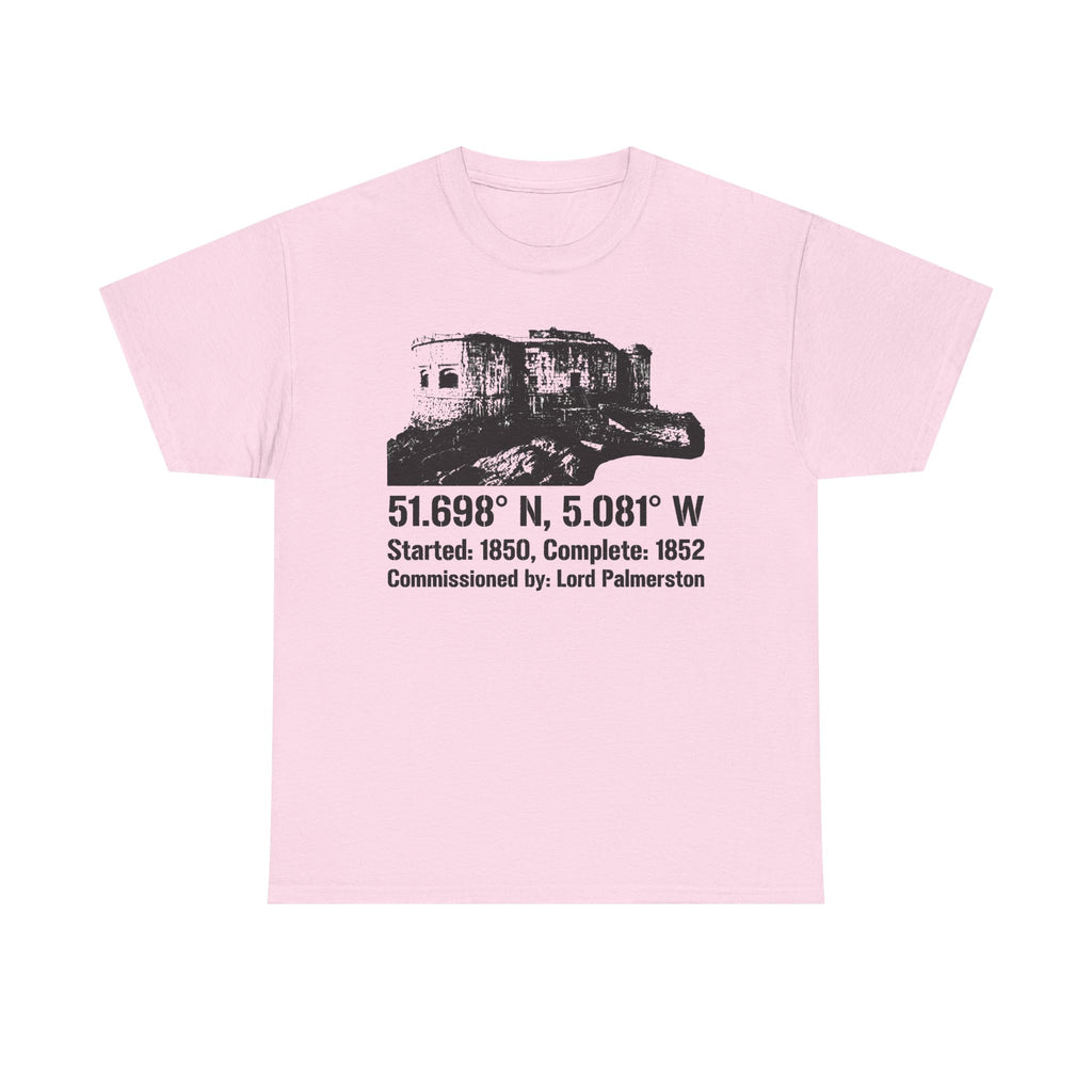 Stack Rock Fort T‑Shirt — Coastal Landmark Graphic Tee