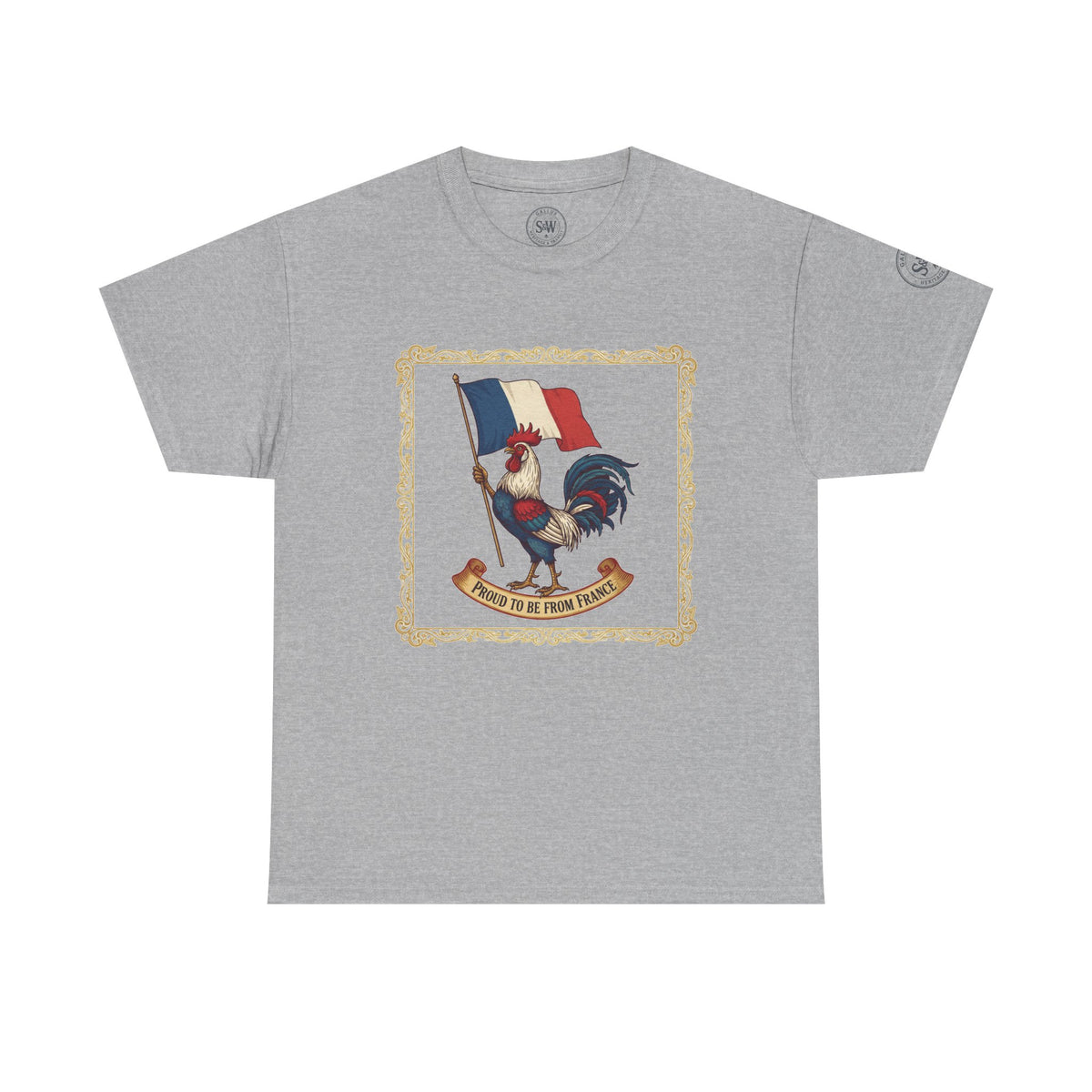 Proud to Be From France T-Shirt — Rooster & Tricolour Crest Tee — product image 4