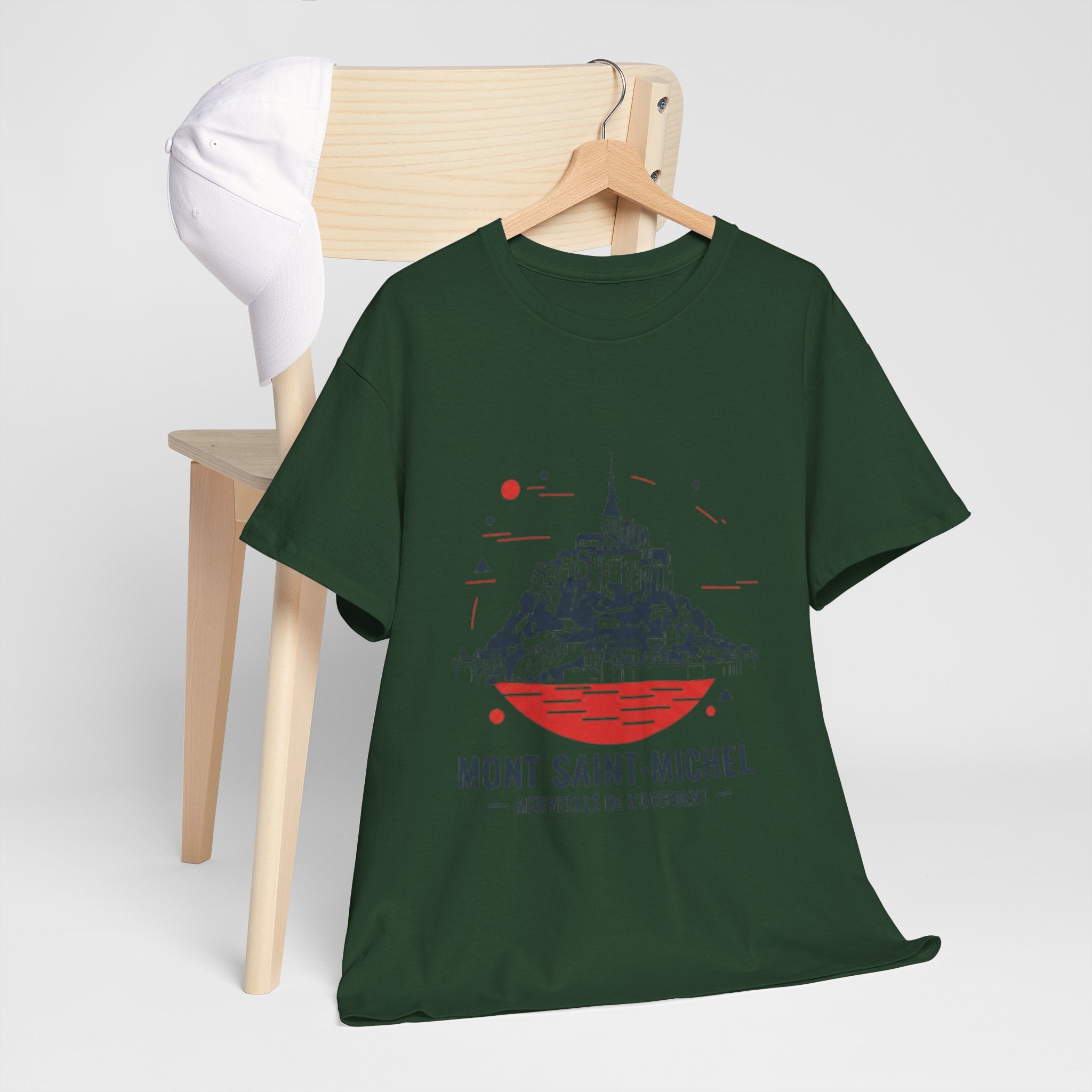 Mont Saint-Michel Illustration T-Shirt — French Landmark Travel Tee