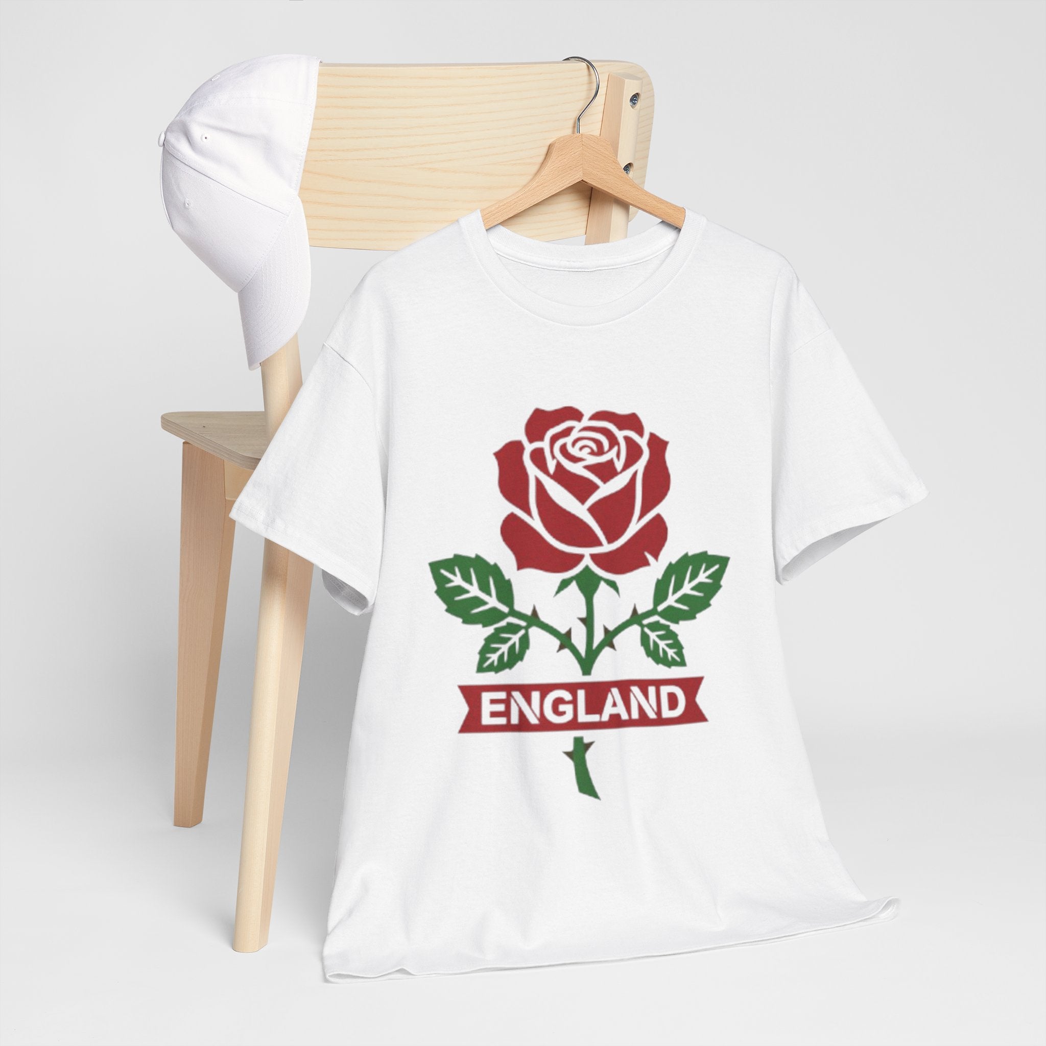 England Rose T-Shirt – Vintage Red Rose England Tee