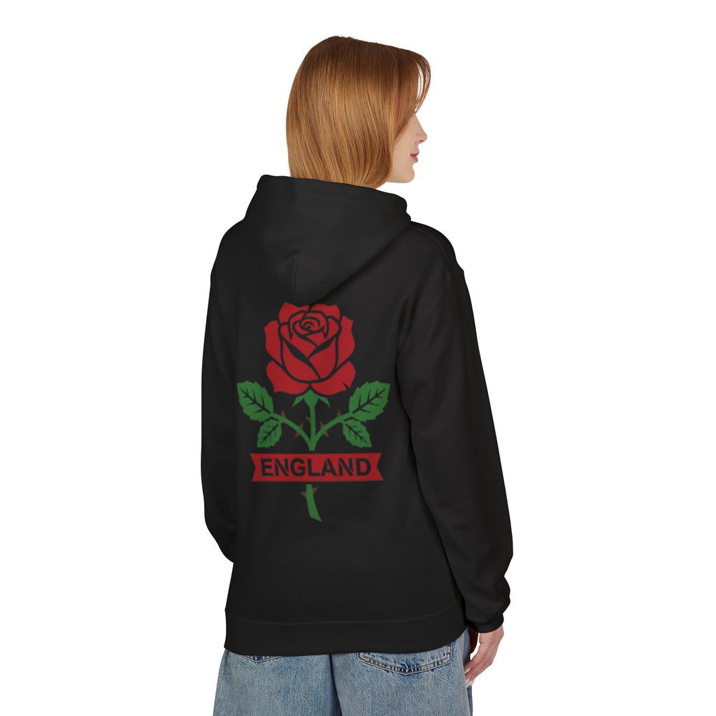 England Rose Hoodie – Classic Red Rose Emblem Sweatshirt