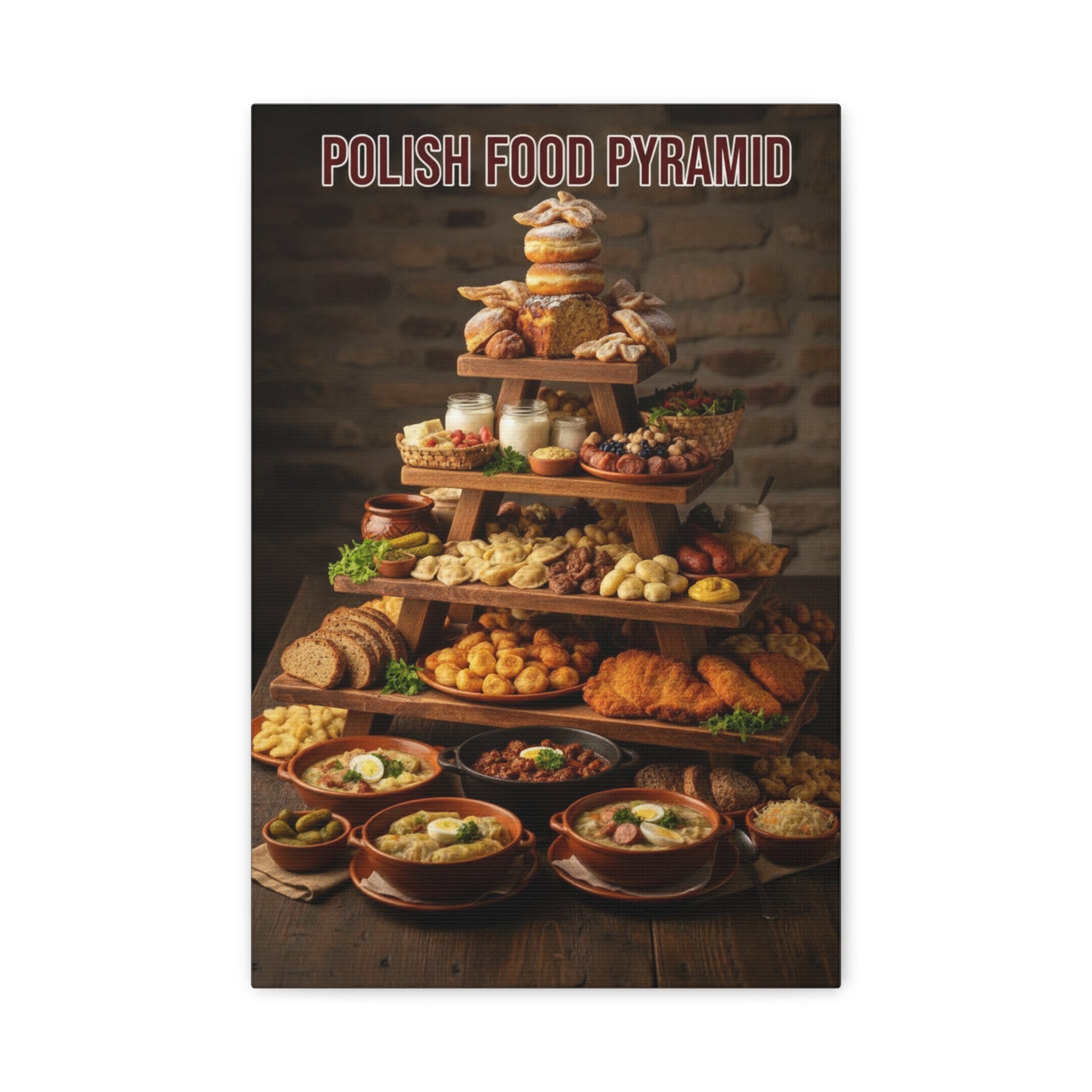 Polish Food Pyramid Canvas Wall Art