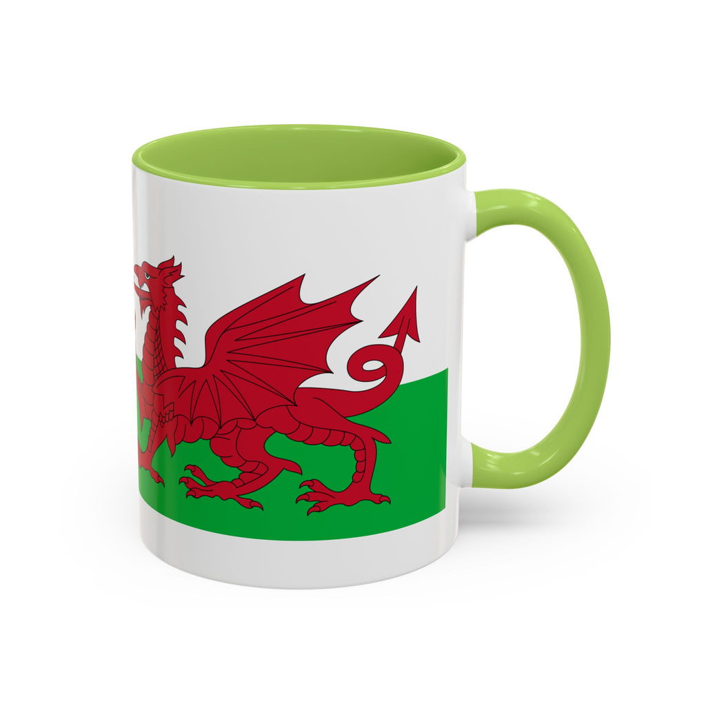 Wales Flag Accent Coffee Mug (11/15oz) – Red Welsh Dragon Tea & Coffee Cup