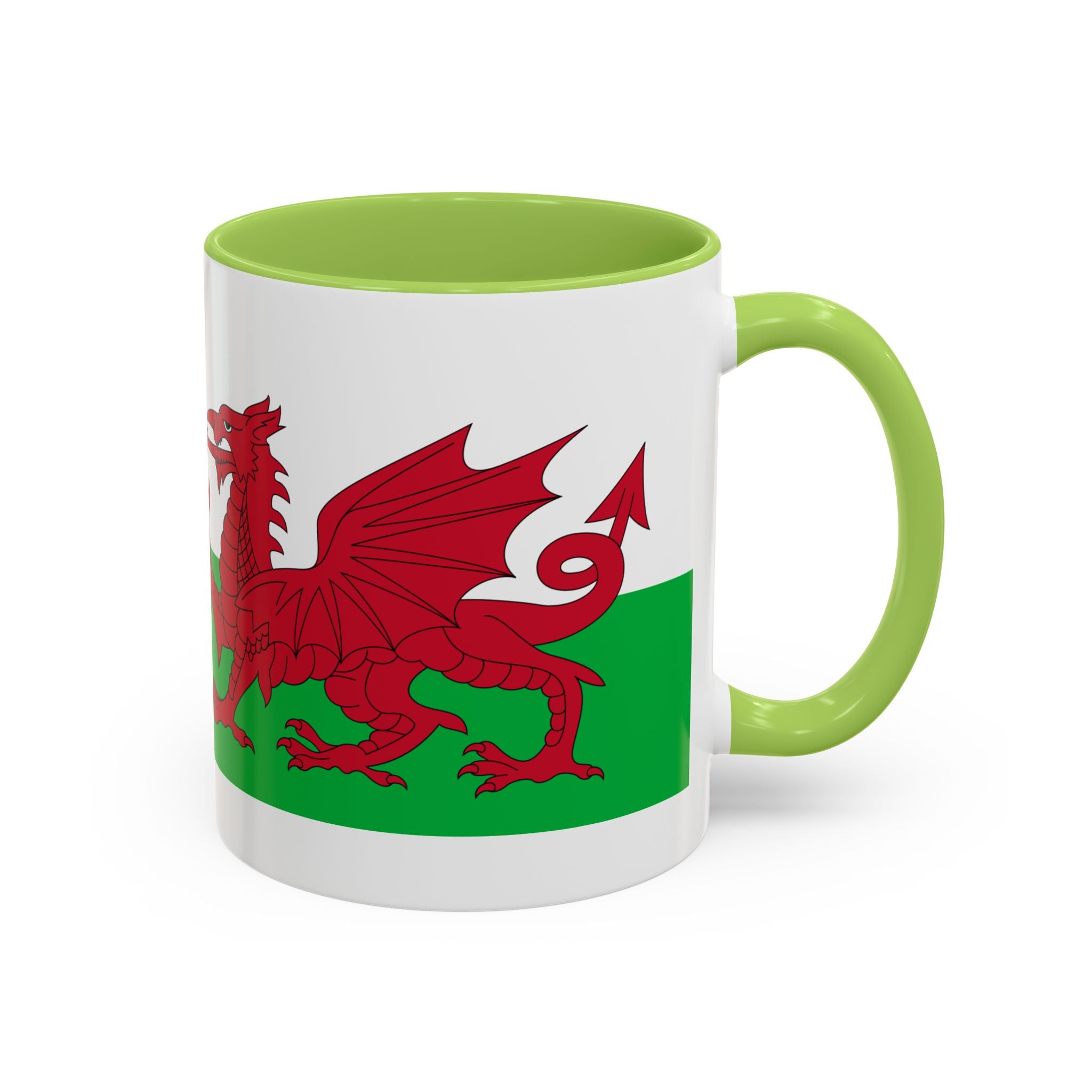 Wales Flag Accent Coffee Mug (11/15oz) – Red Welsh Dragon Tea & Coffee Cup