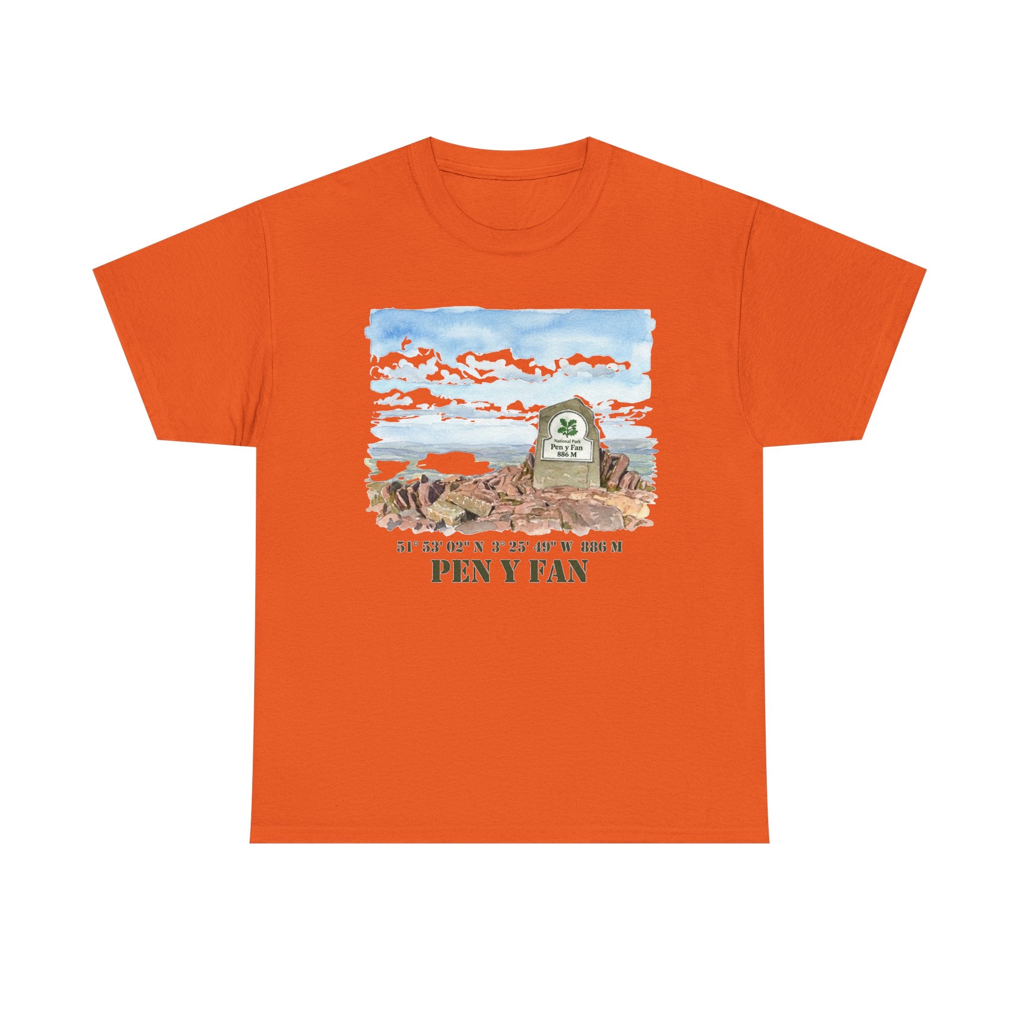 Pen y Fan Landscape T‑Shirt — Wales Mountain Hiking Souvenir Tee
