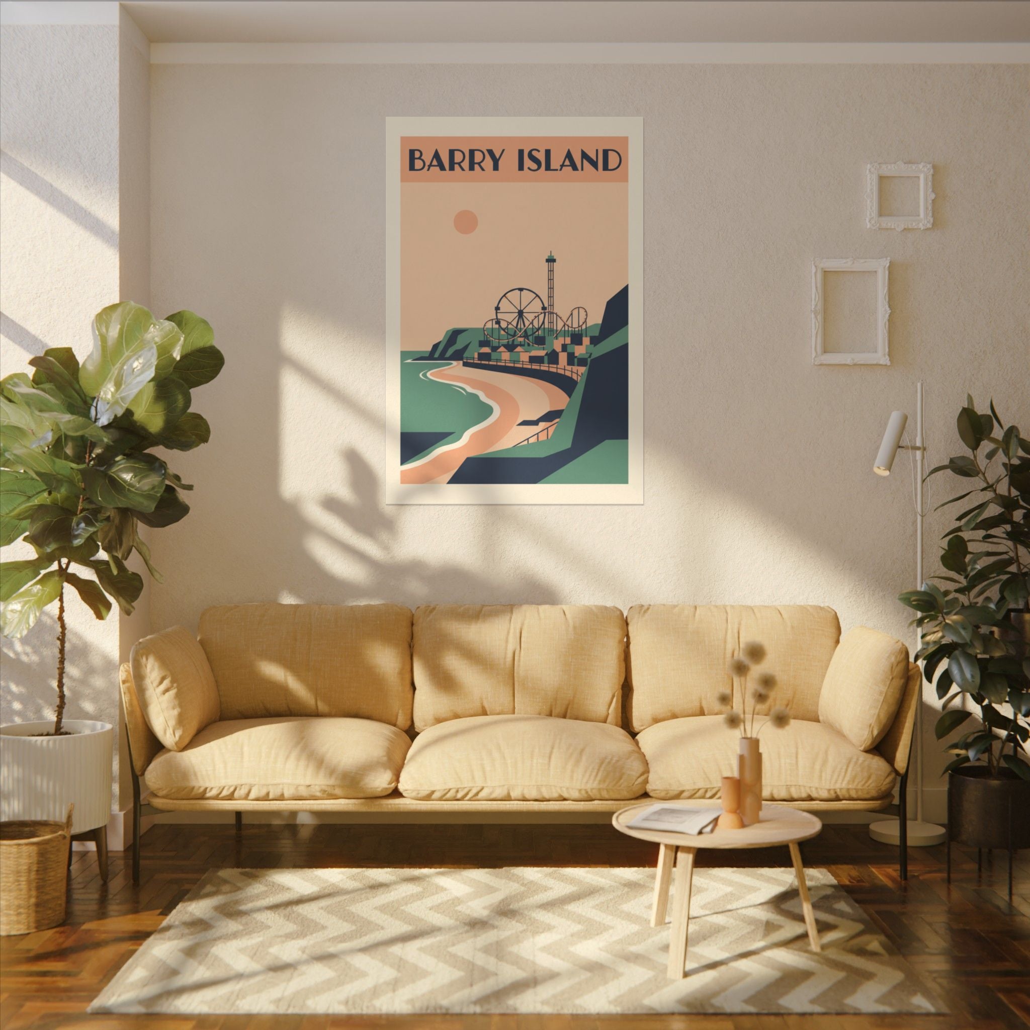Barry Island Vintage Travel Poster Canvas