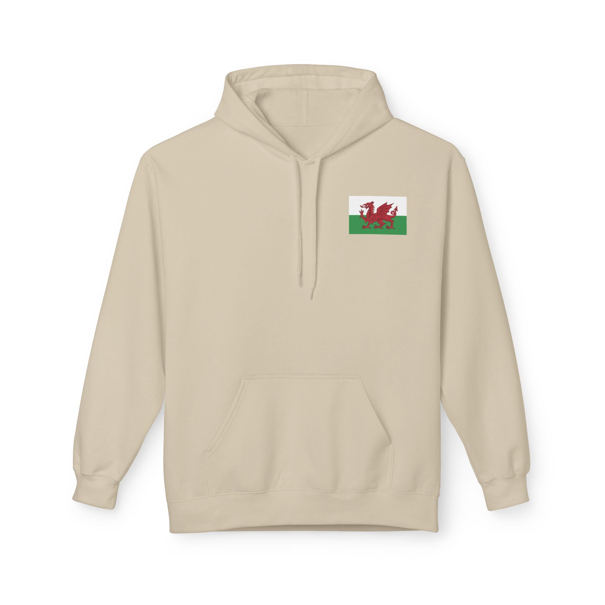 Welsh Dragon Drinking Beer Hoodie — Rugby Pub Fan Pullover