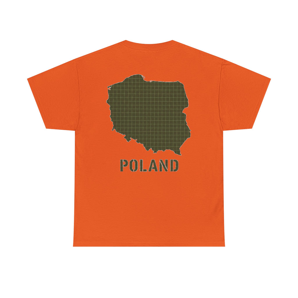 Poland Map Tee — Military Grid Map Graphic T-Shirt