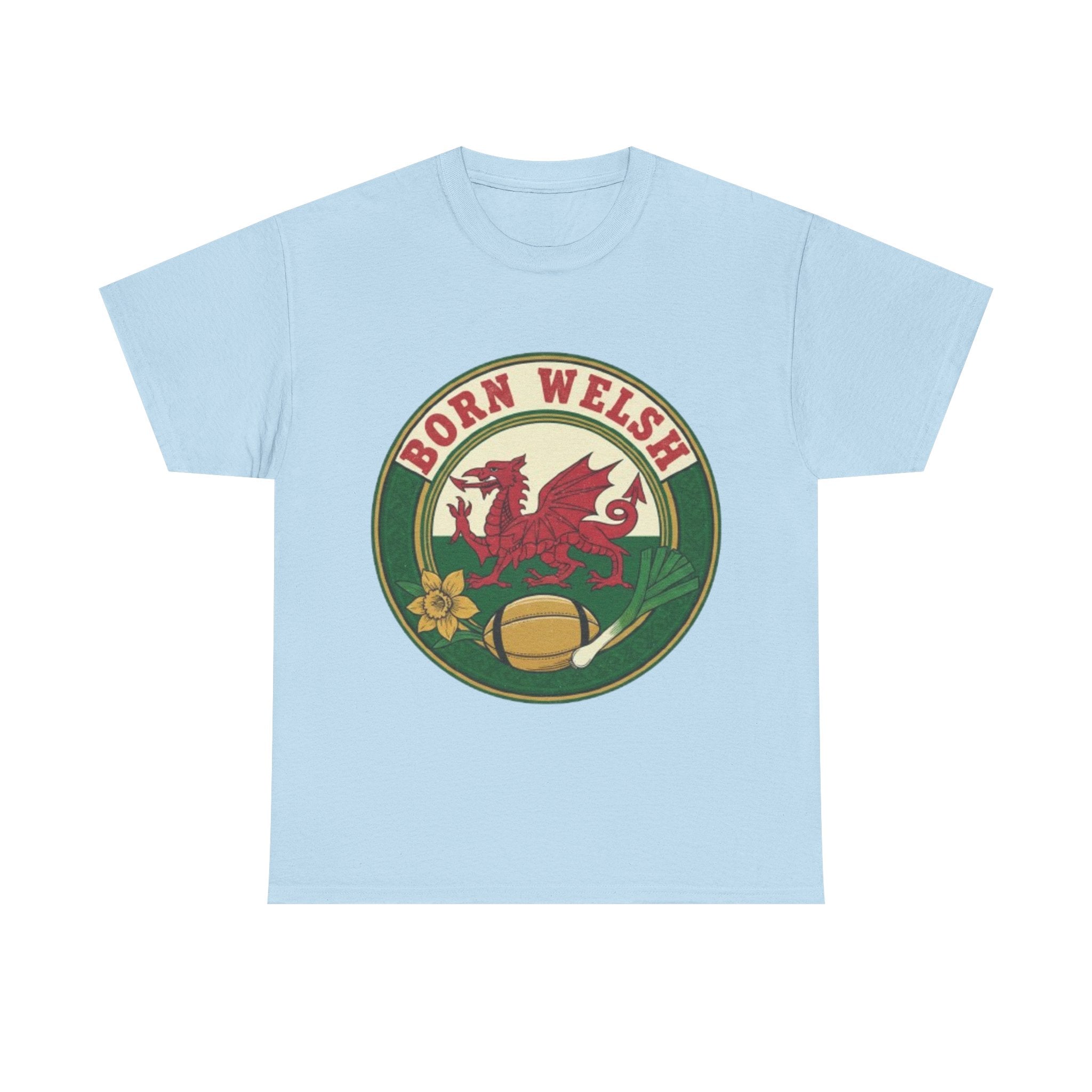 Born Welsh T-Shirt — Retro Welsh Dragon Heritage Tee