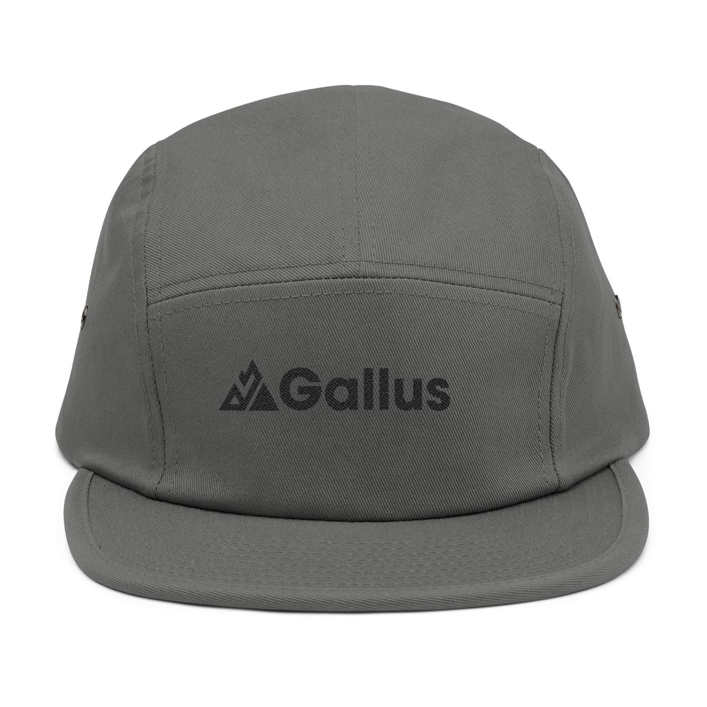 Gallus Embroidered 5-Panel Cap — Minimal Logo Cotton Camper Hat