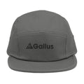 Gallus Embroidered 5-Panel Cap — Minimal Logo Cotton Camper Hat