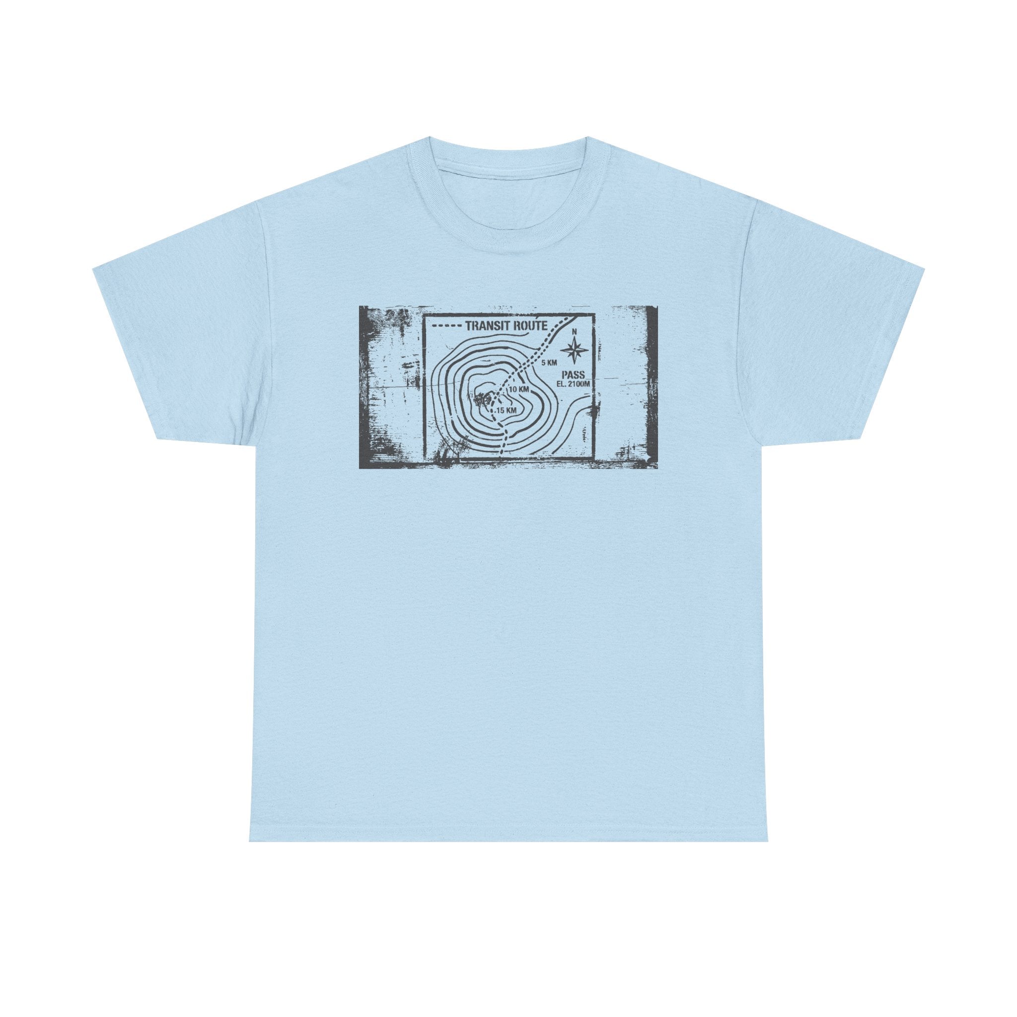 Retro Transit Route Adventure T-Shirt — Vintage Travel Map Graphic Tee