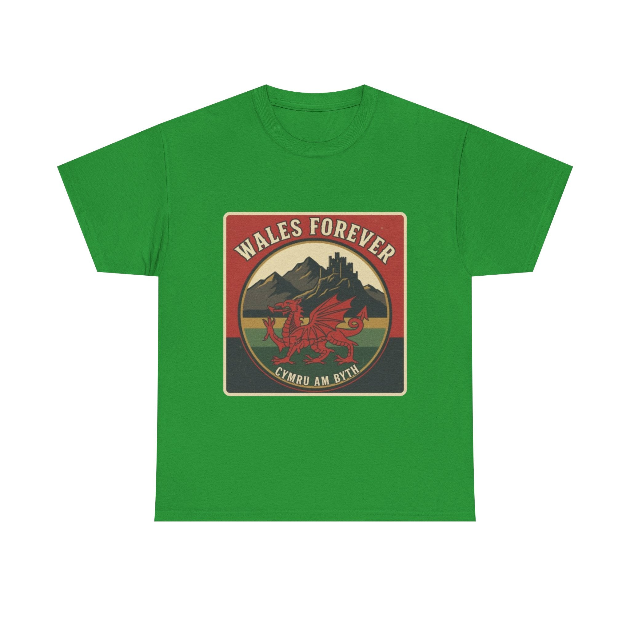 Wales Forever T-Shirt — Vintage Welsh Dragon Crest Tee
