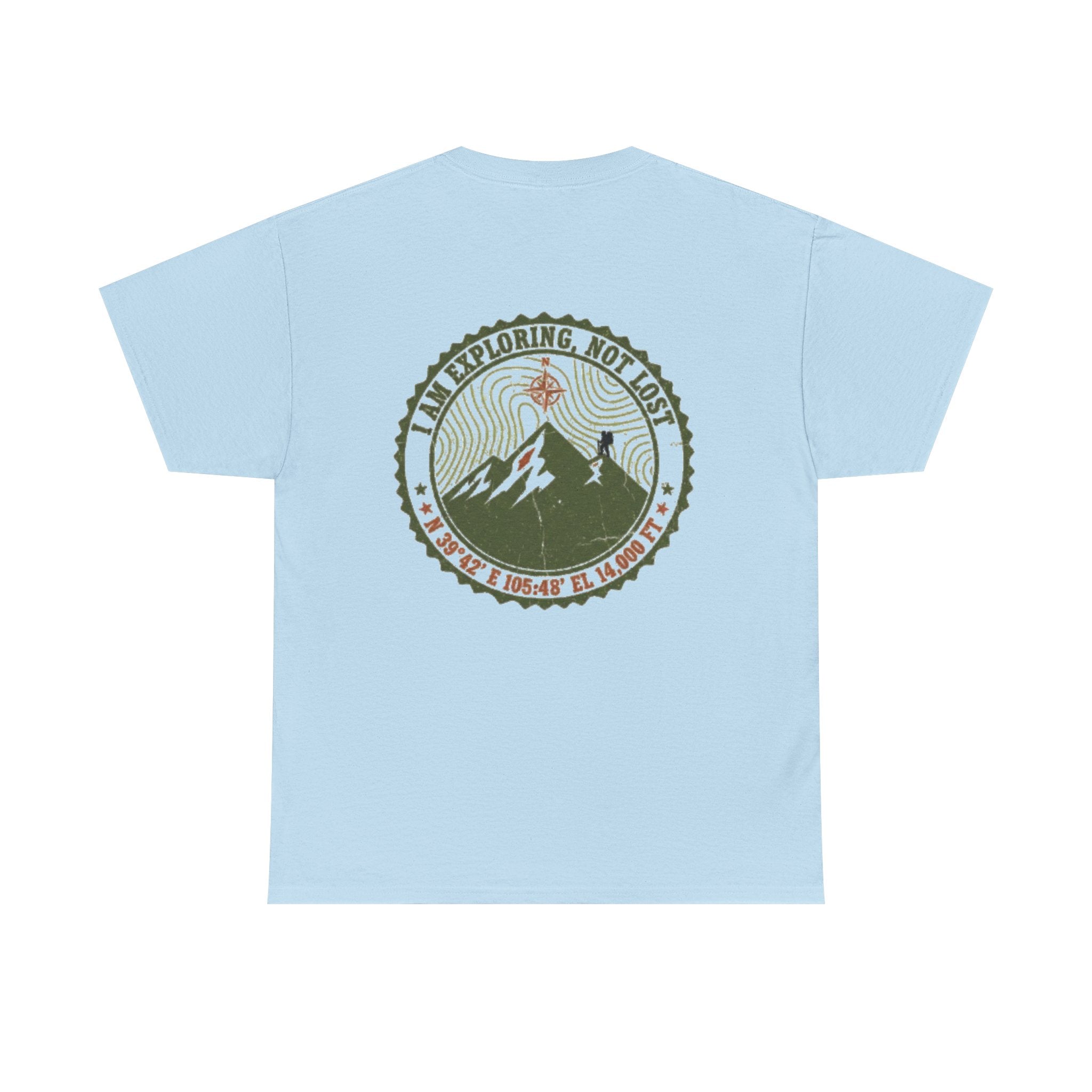 Adventure Mountain Tee – "I Am Exploring, Not Lost" Graphic T-Shirt