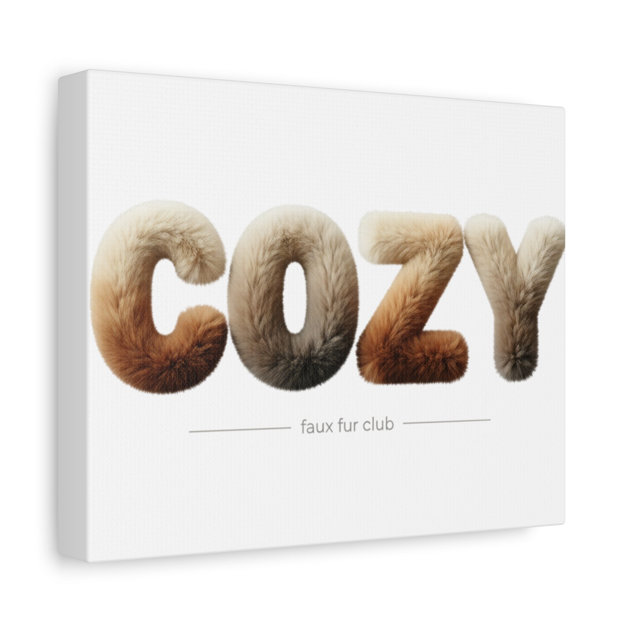 Cozy Faux-Fur Texture Canvas | Stretched Matte Wall Art