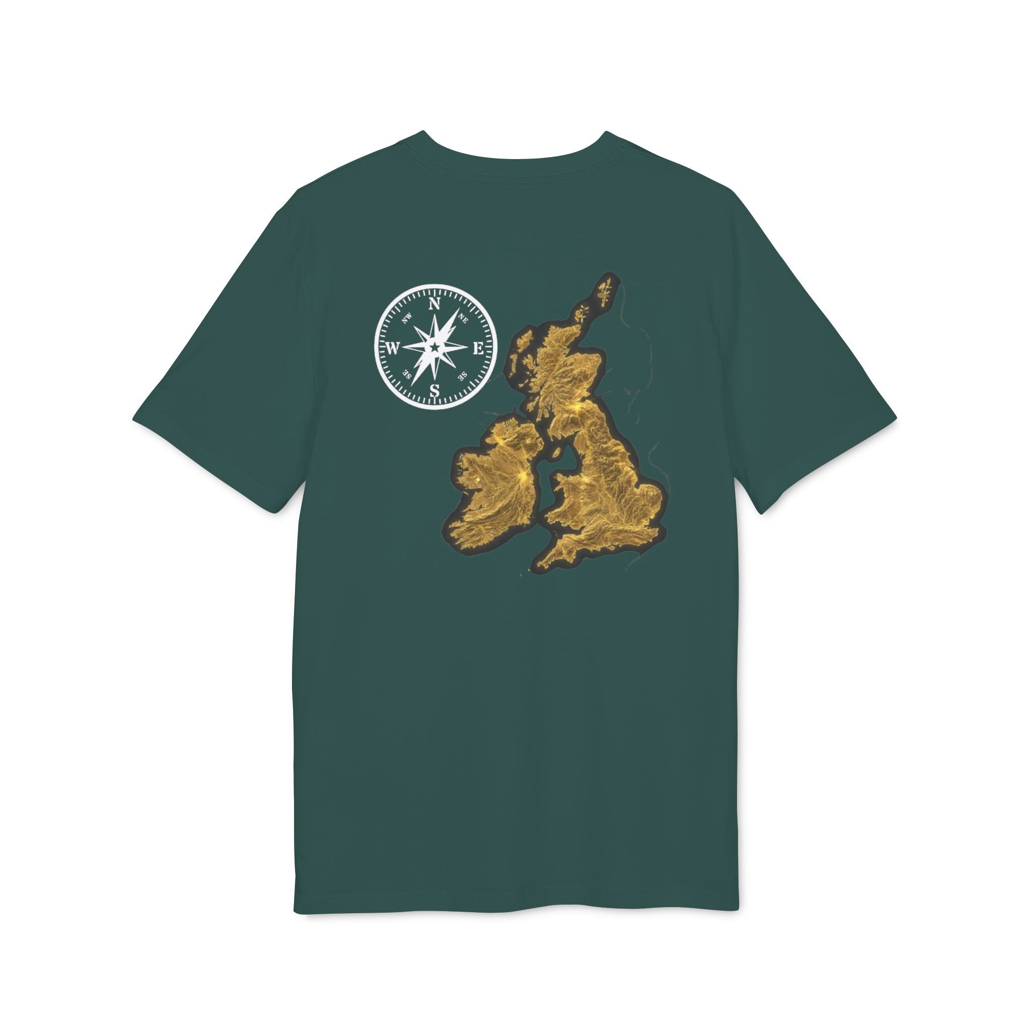 Gallus Britain T-Shirt — Vintage Compass Map Tee for UK Travelers & Heritage Fans