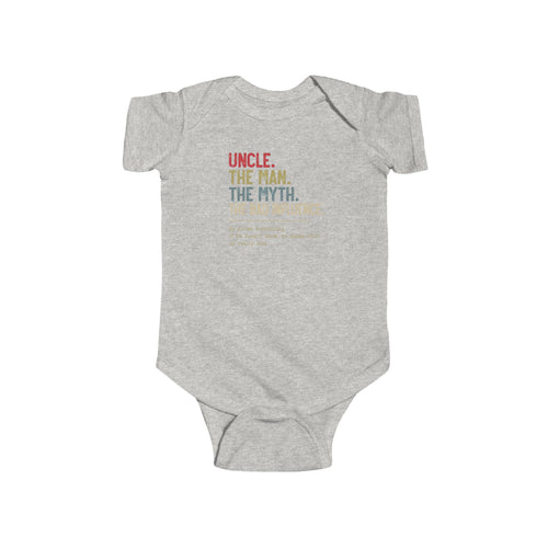 Baby Bodysuit — "Uncle. The Man. The Myth. The Bad Influence." Funny Infant Onesie Gift