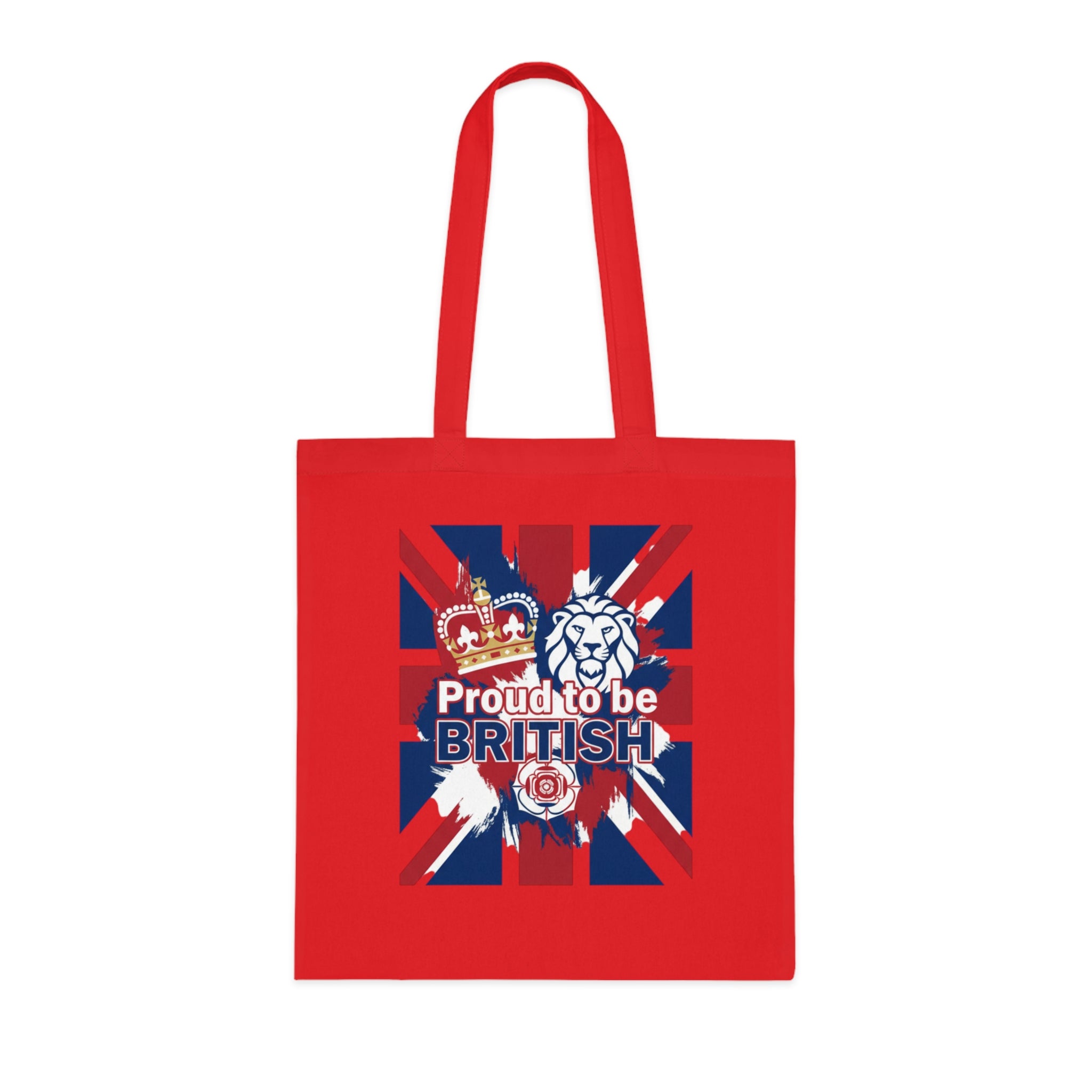 British Flag Tote Bag – "Proud to be British" Cotton Shopping Tote
