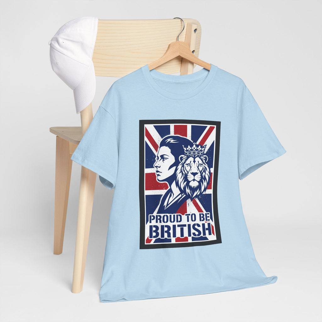 Proud to Be British T-Shirt – Union Jack Lion Graphic Tee