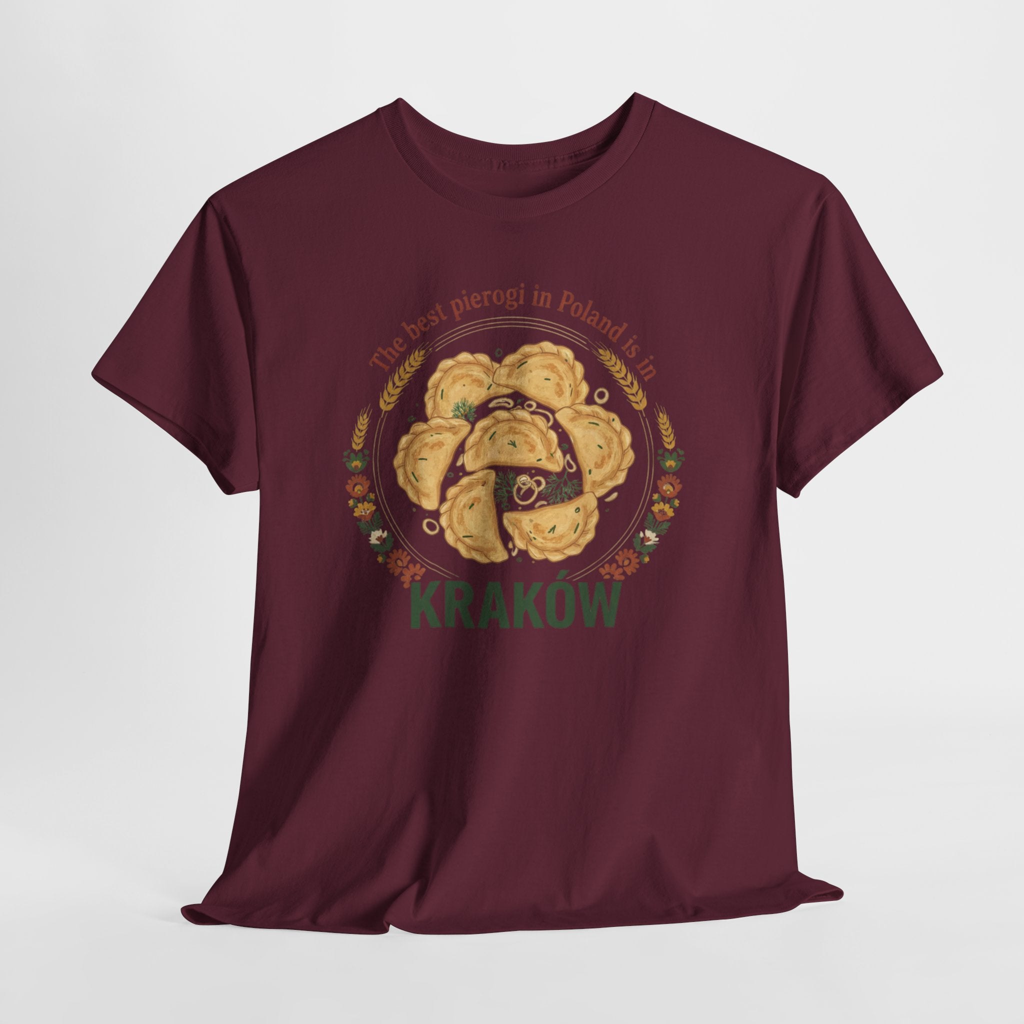 Kraków Pierogi Graphic Tee — "The best pierogi in Poland is in KRAKÓW" T-Shirt