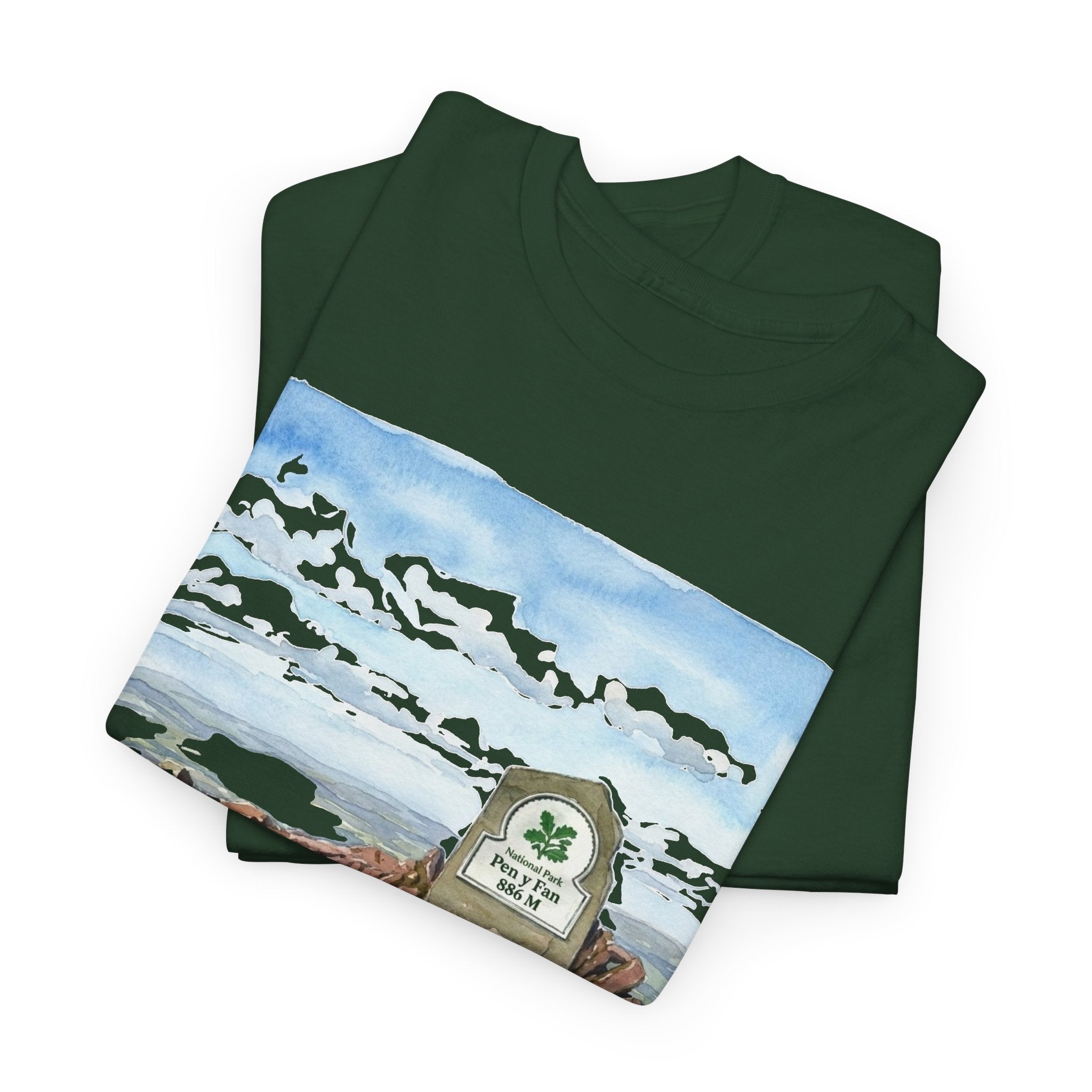 Pen y Fan Landscape T‑Shirt — Wales Mountain Hiking Souvenir Tee