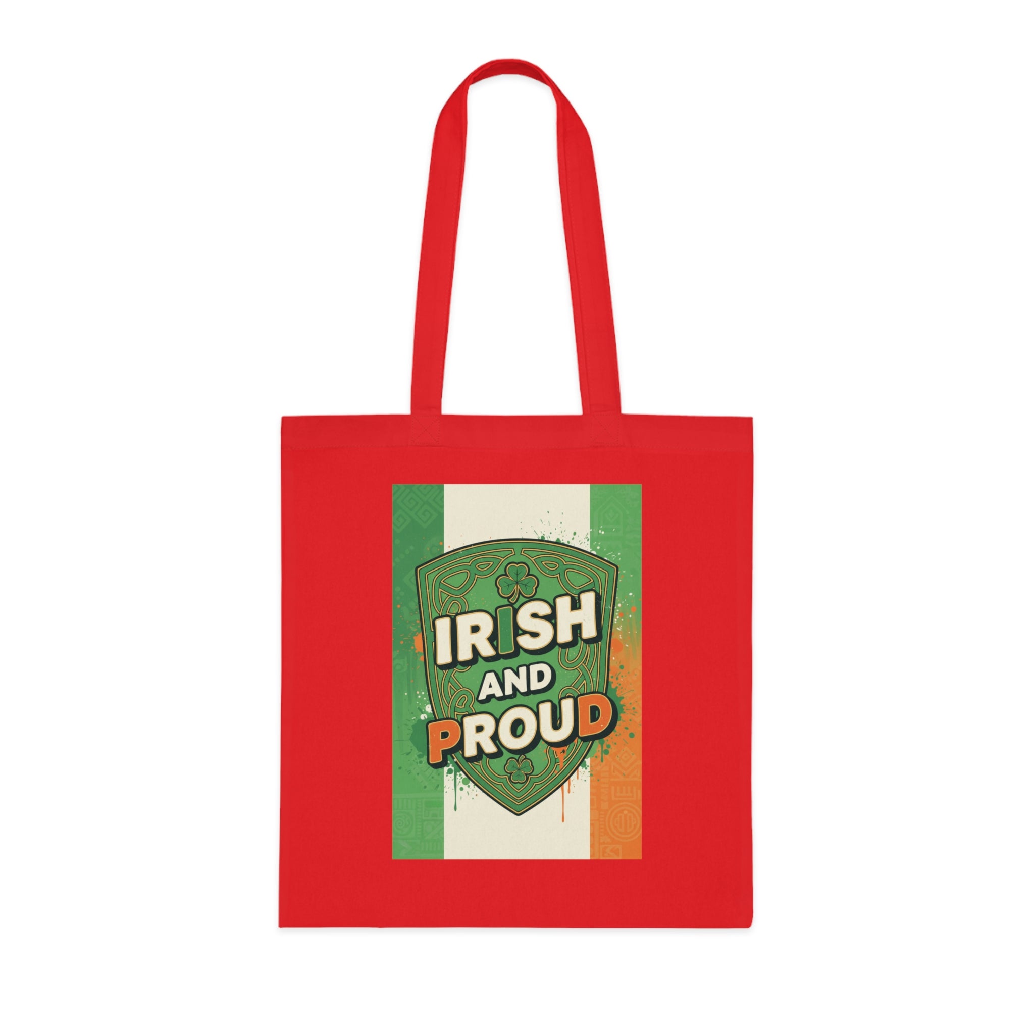 Irish and Proud Cotton Tote — St. Patrick’s Day Irish Flag Shopper